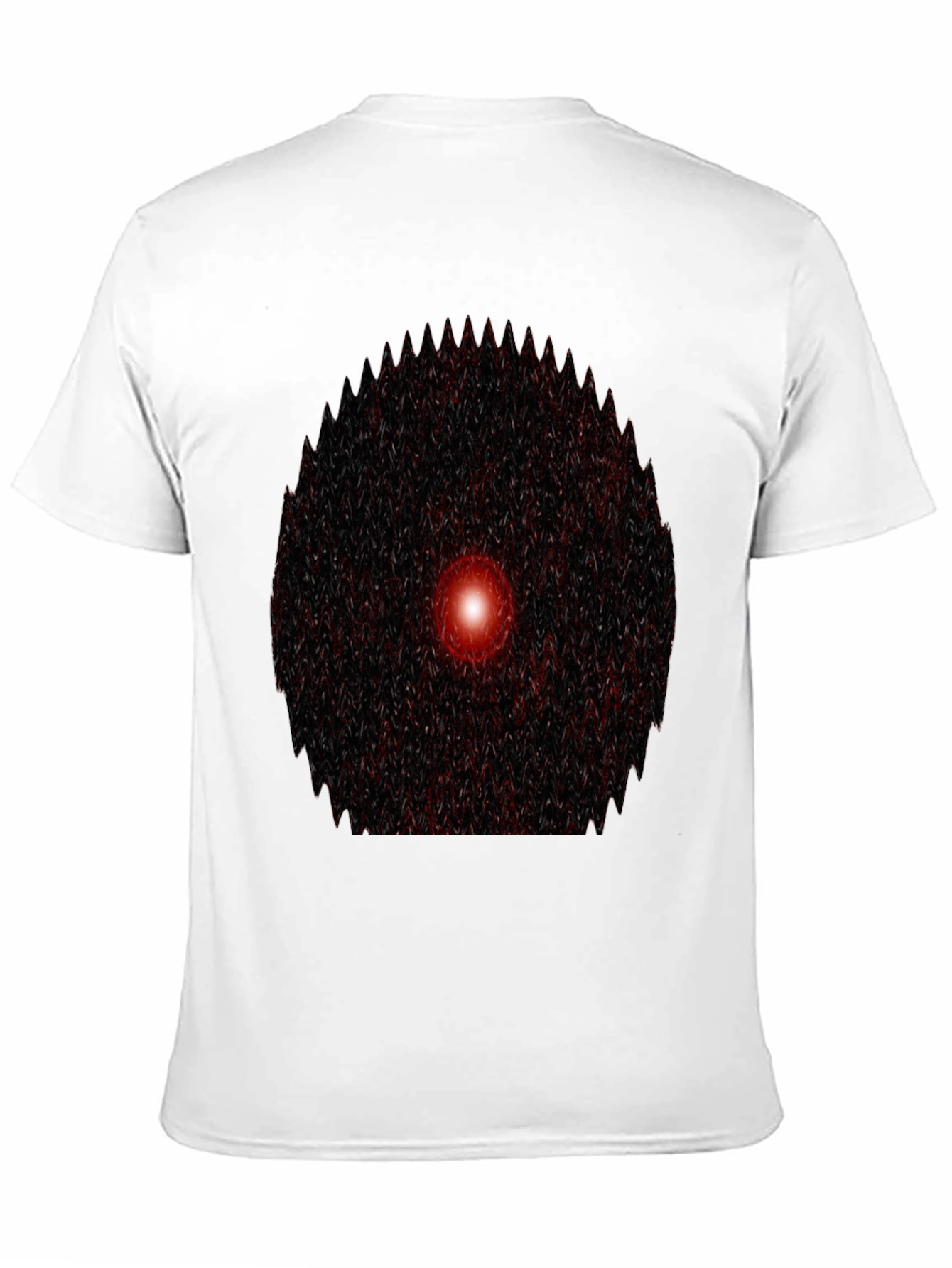 Abstract Red Eye Graphic Print Black T-Shirt