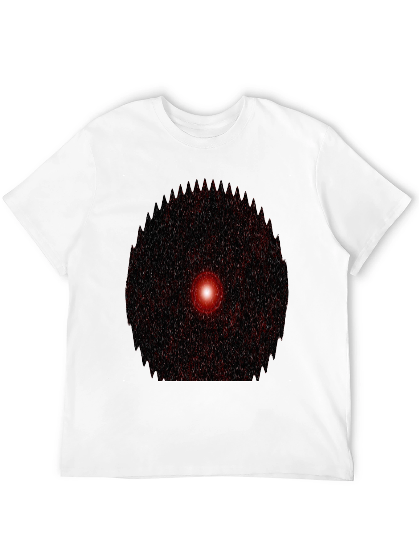 Abstract Red Eye Graphic Print Black T-Shirt