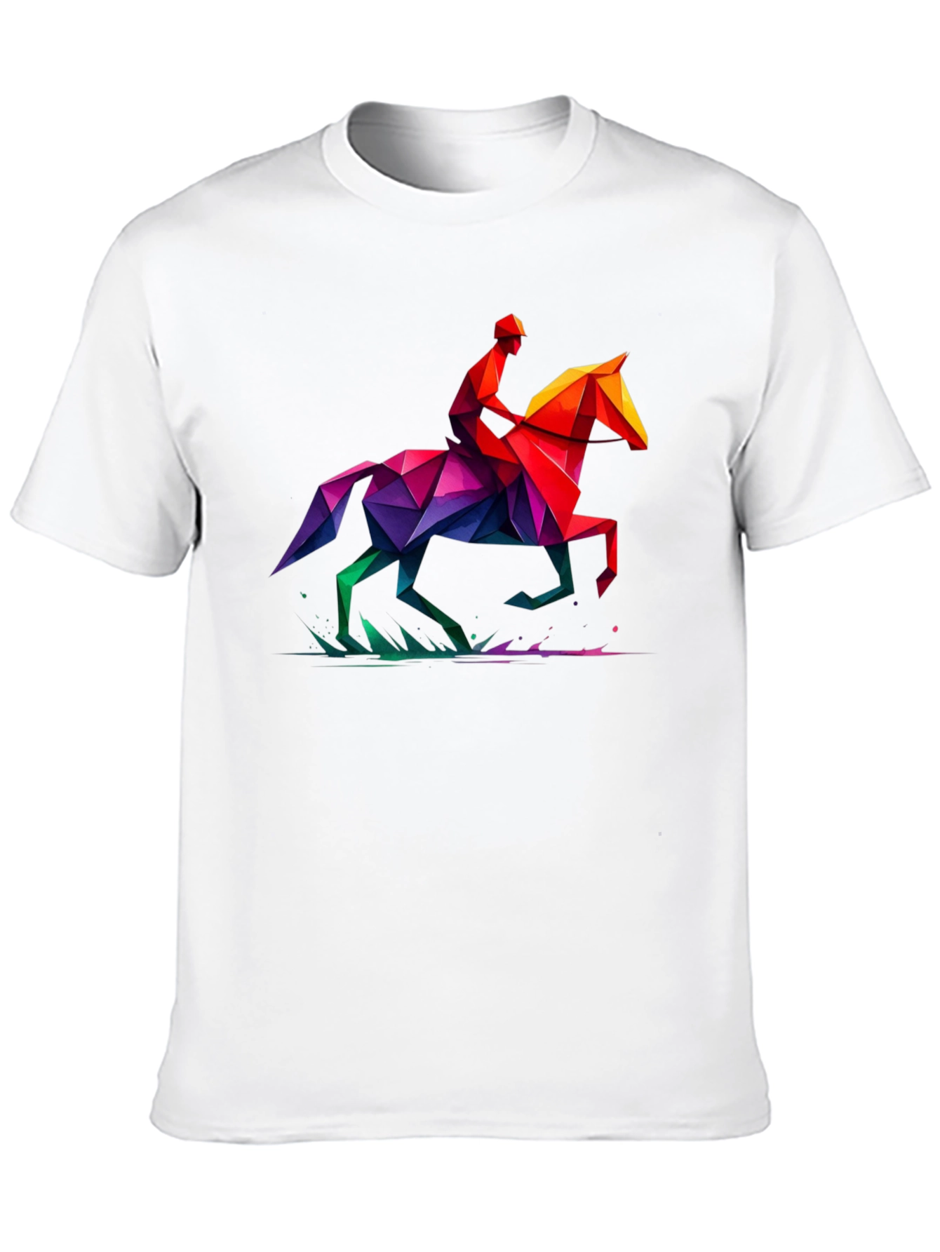 Geometric Horse Rider Graphic Tee