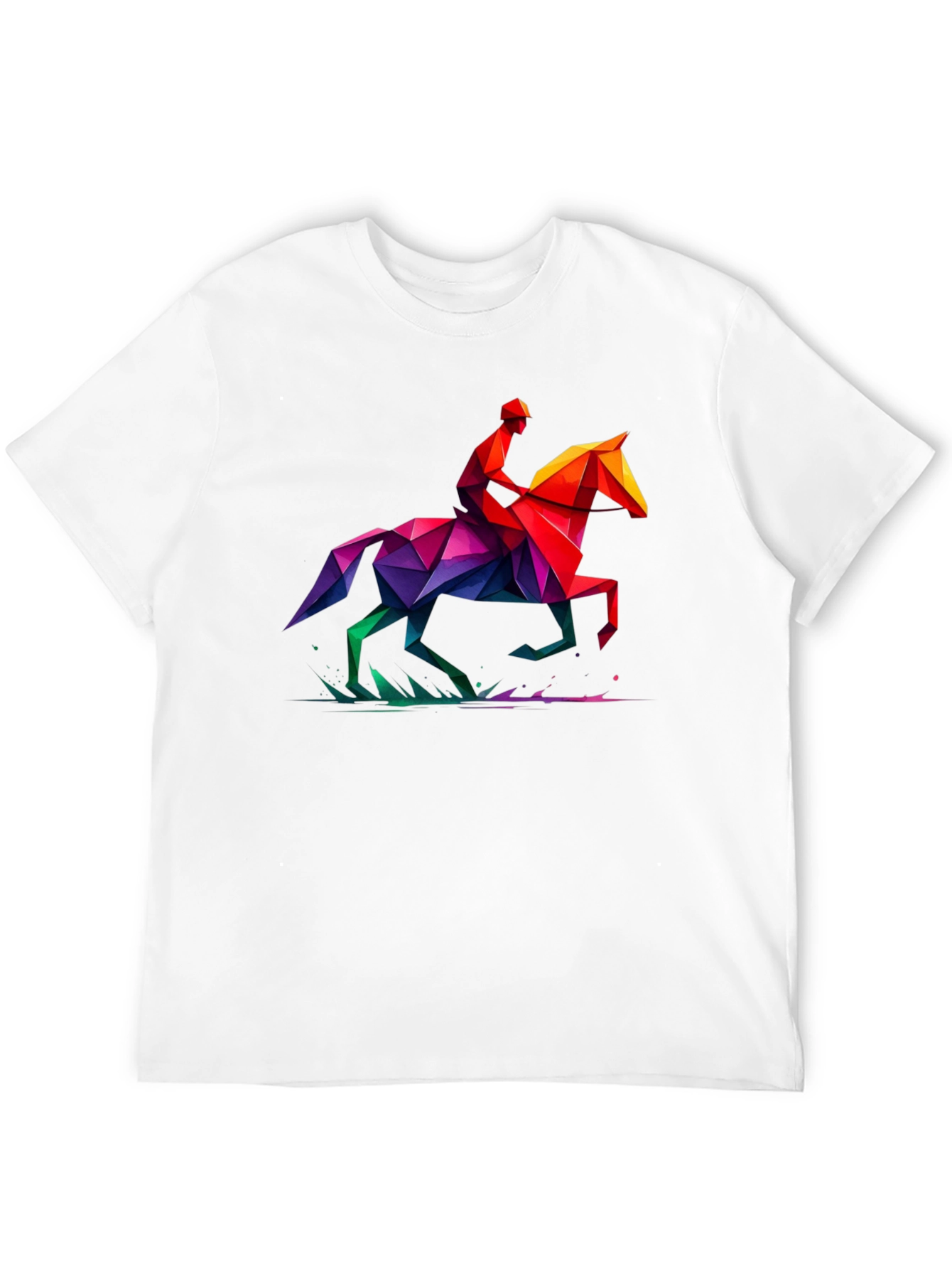 Geometric Horse Rider Graphic Tee
