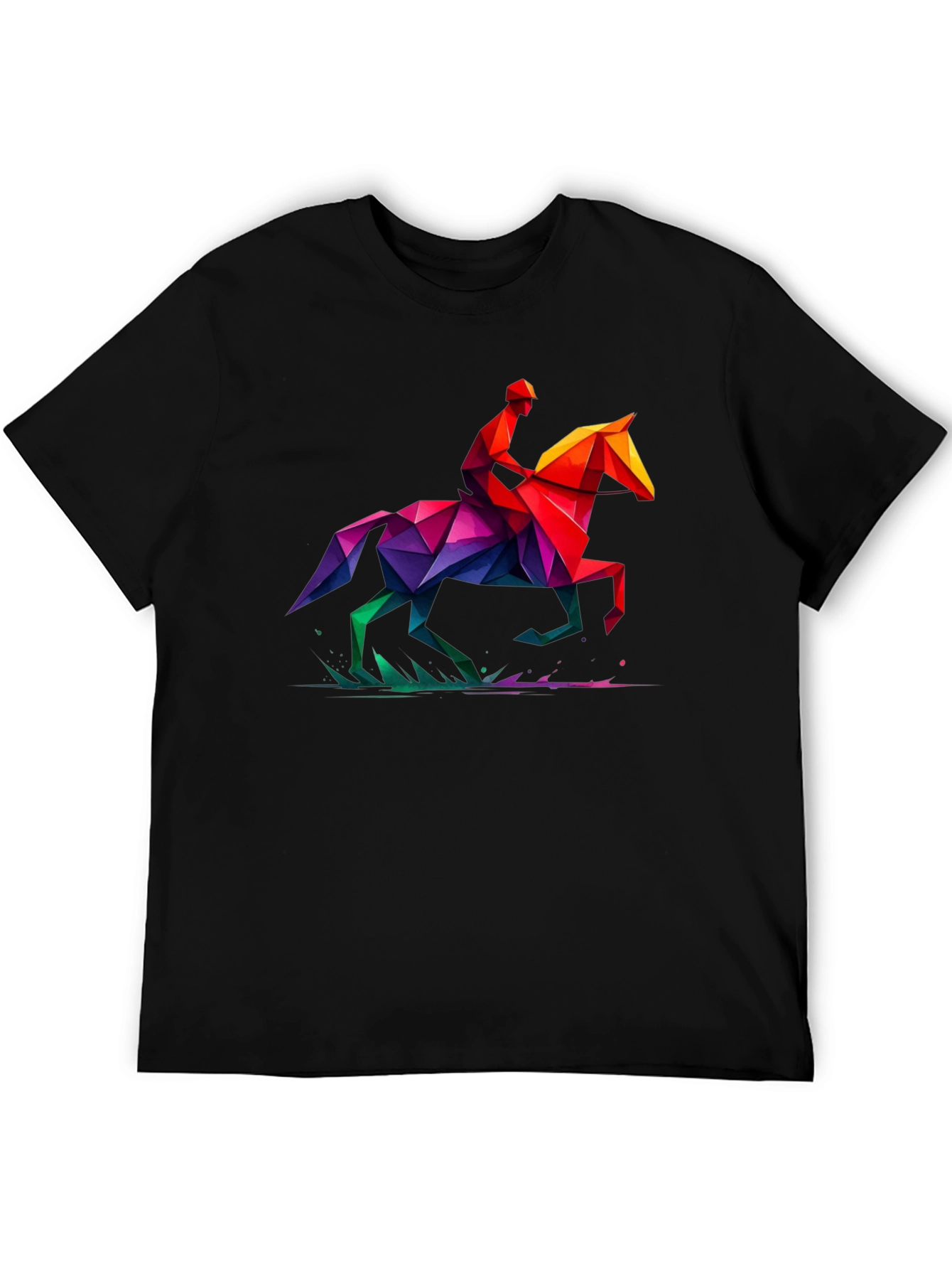 Geometric Horse Rider Graphic Tee