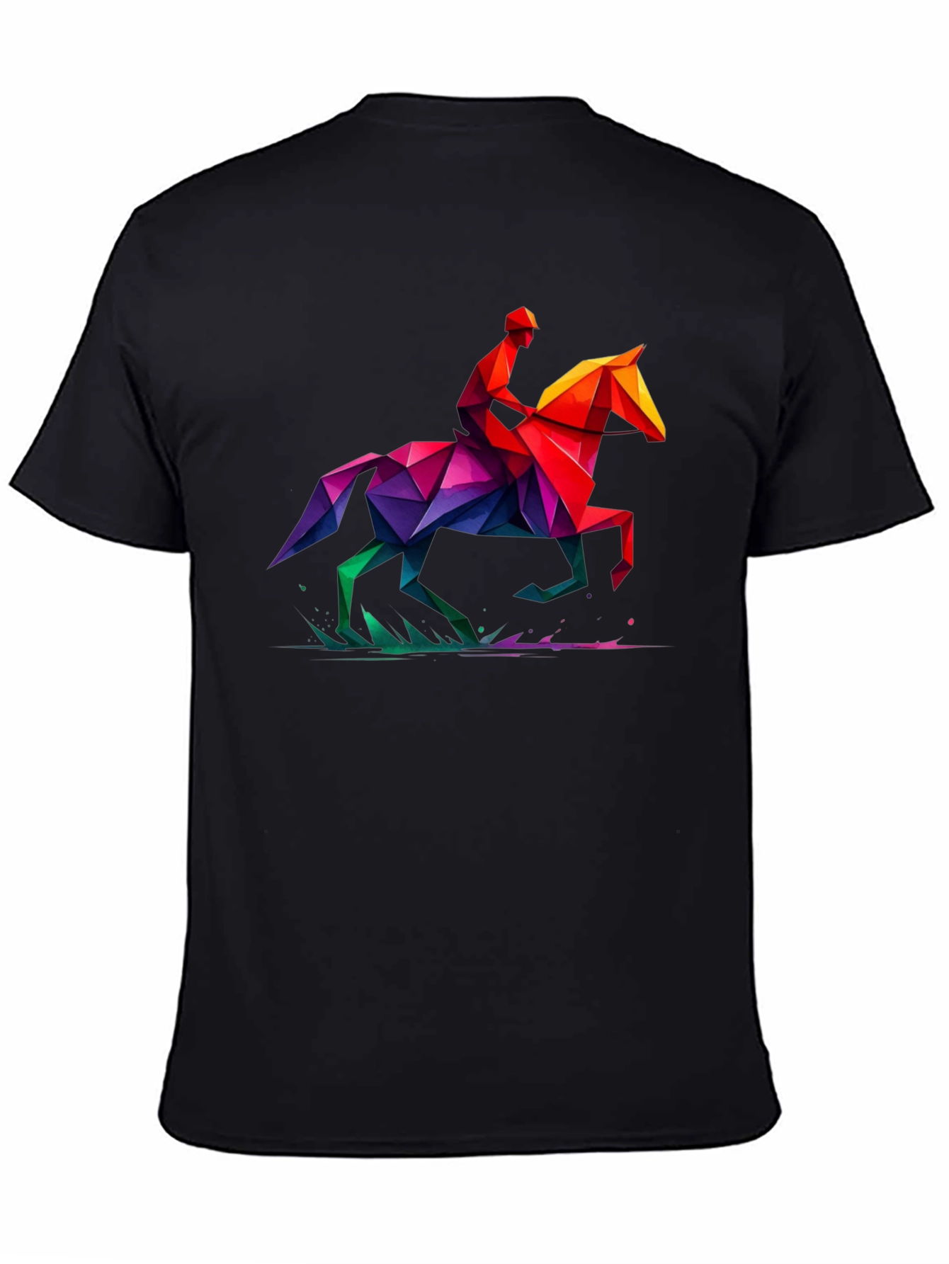 Geometric Horse Rider Graphic Tee