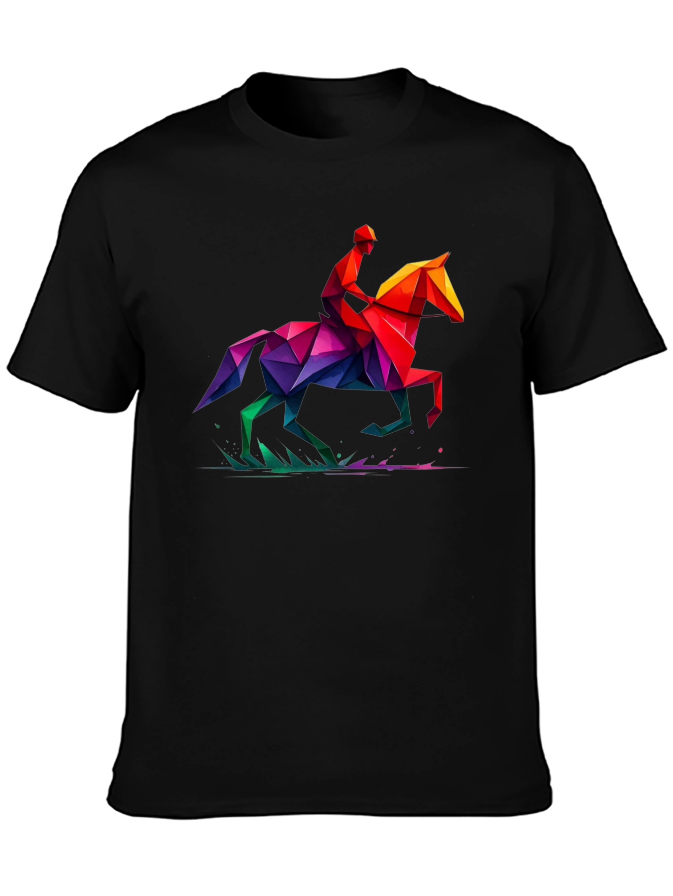 Geometric Horse Rider Graphic Tee