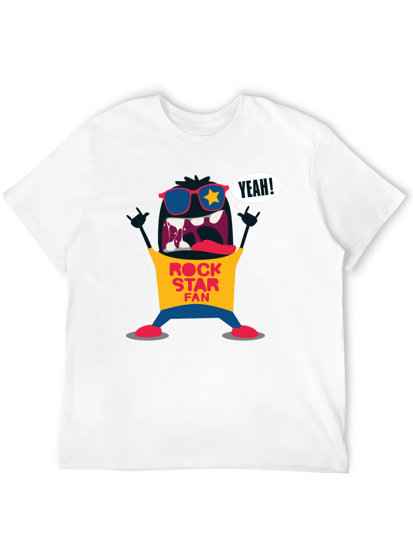 Rock Star Fan Graphic T-Shirt - Black