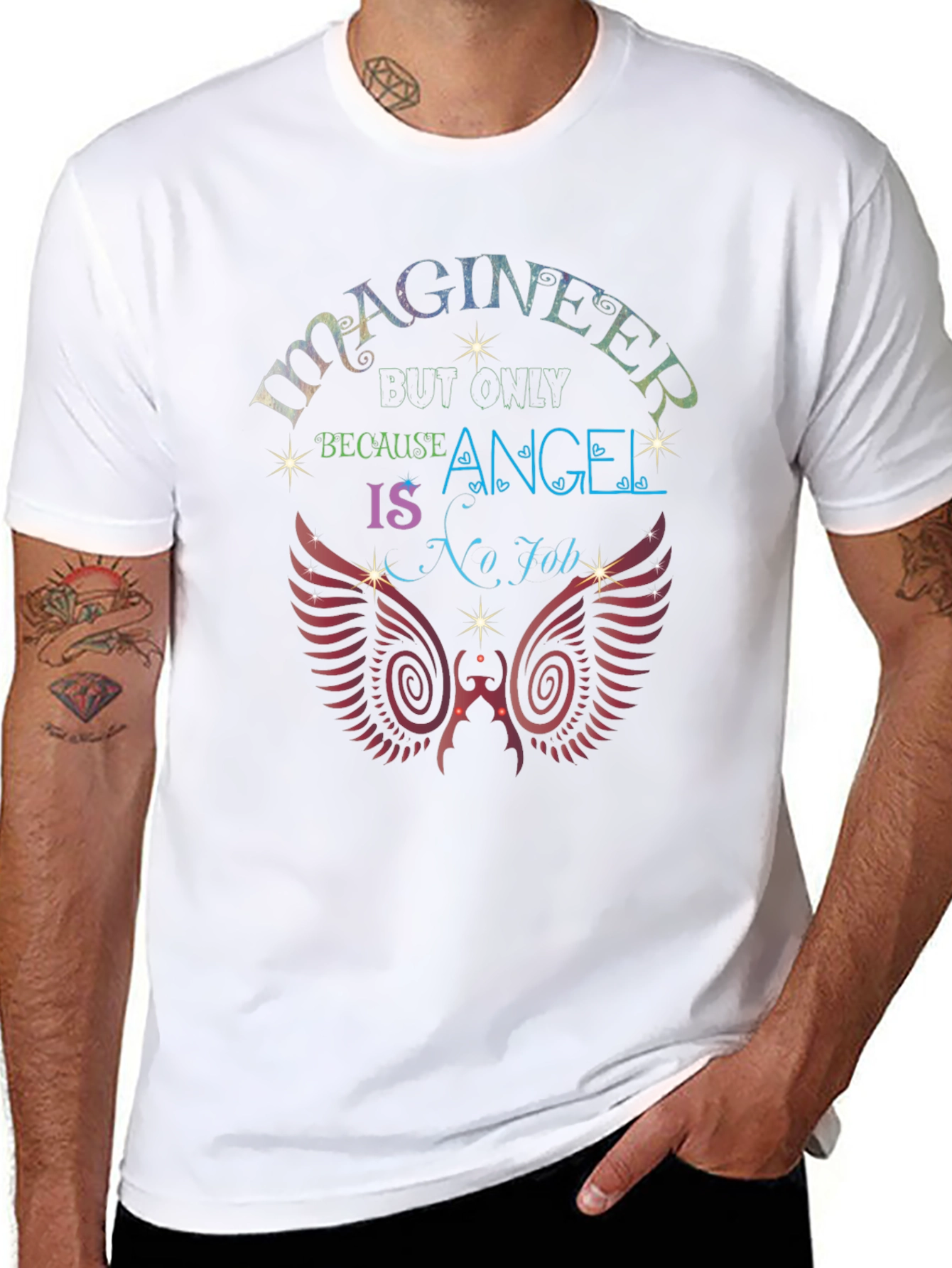 ImagiNEER Graphic T-Shirt - Angel is No Job
