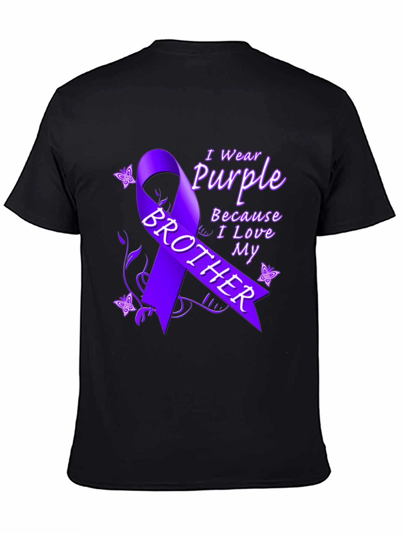 Purple Ribbon Brother T-Shirt Cancer Awareness Tee