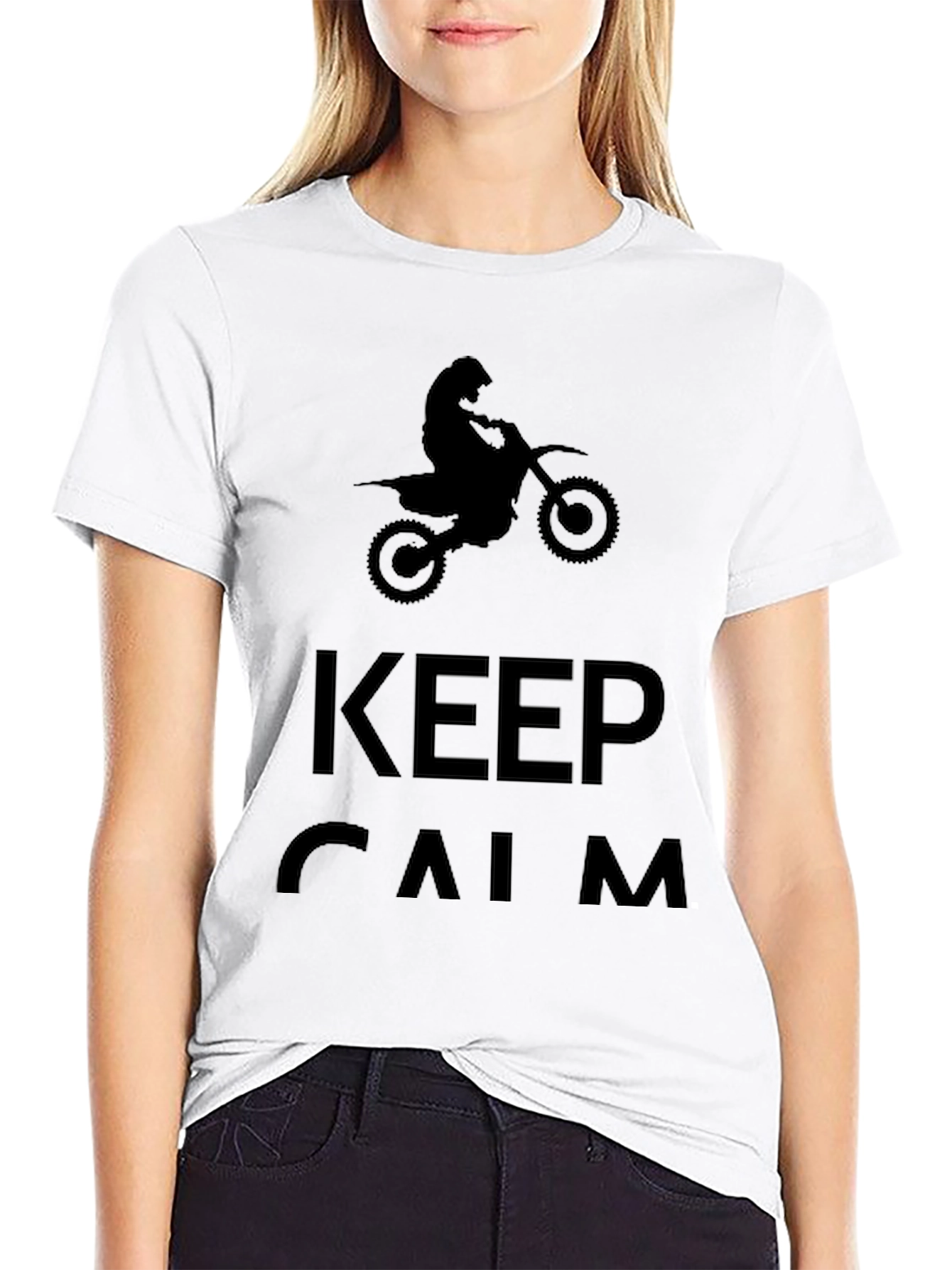 Keep Calm Motocross T-Shirt - Black