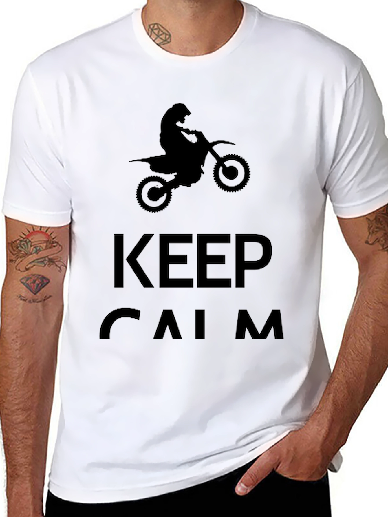 Keep Calm Motocross T-Shirt - Black