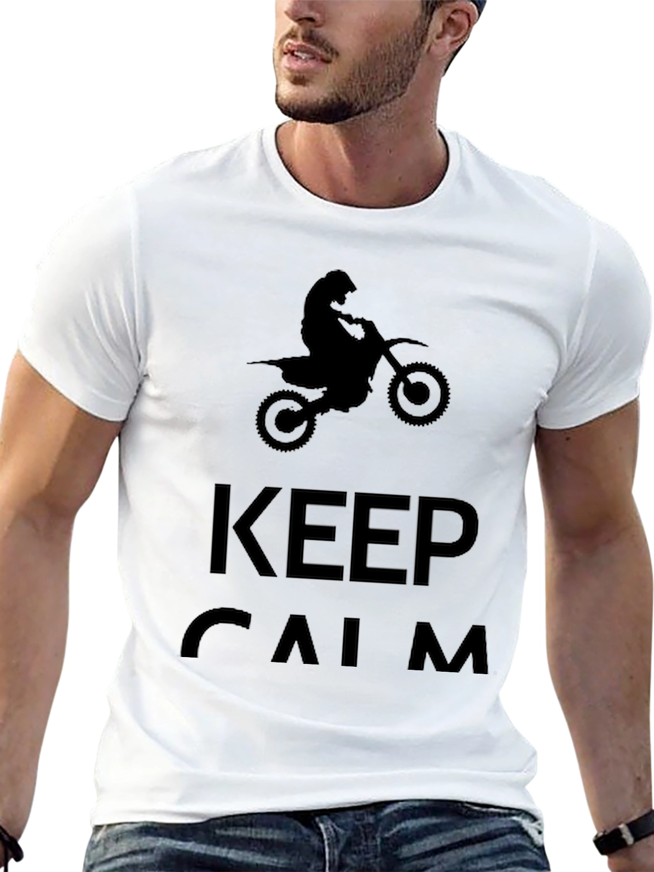 Keep Calm Motocross T-Shirt - Black