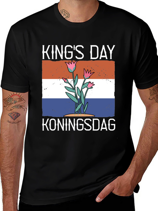 Kings Day T-Shirt: Koningsdag Holland Flag