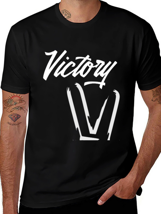 Victory Graphic Tee - Stylish Black T-Shirt