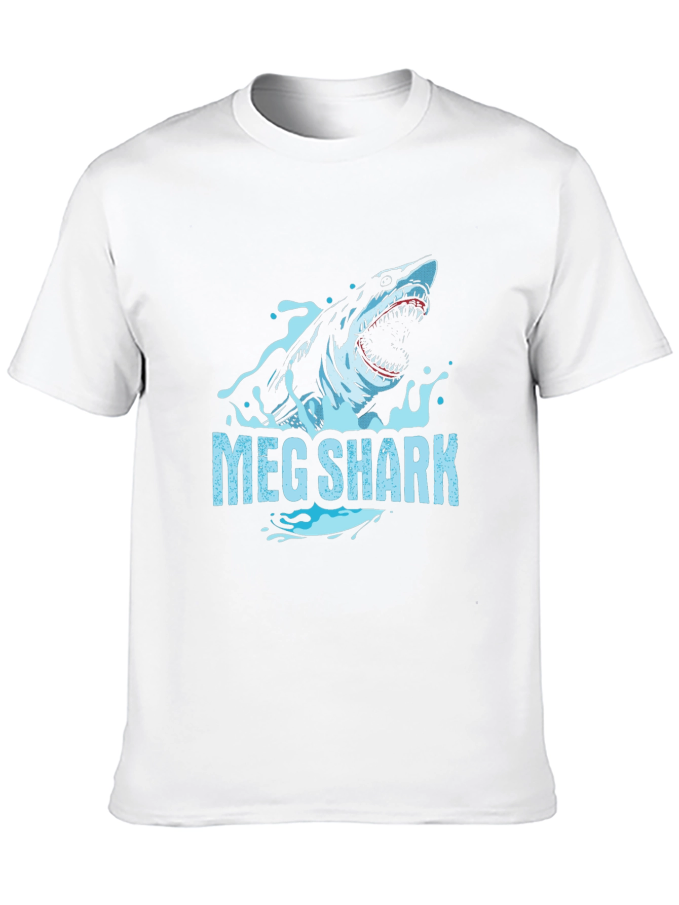 Meg Shark Graphic Tee - Black Cotton T-Shirt