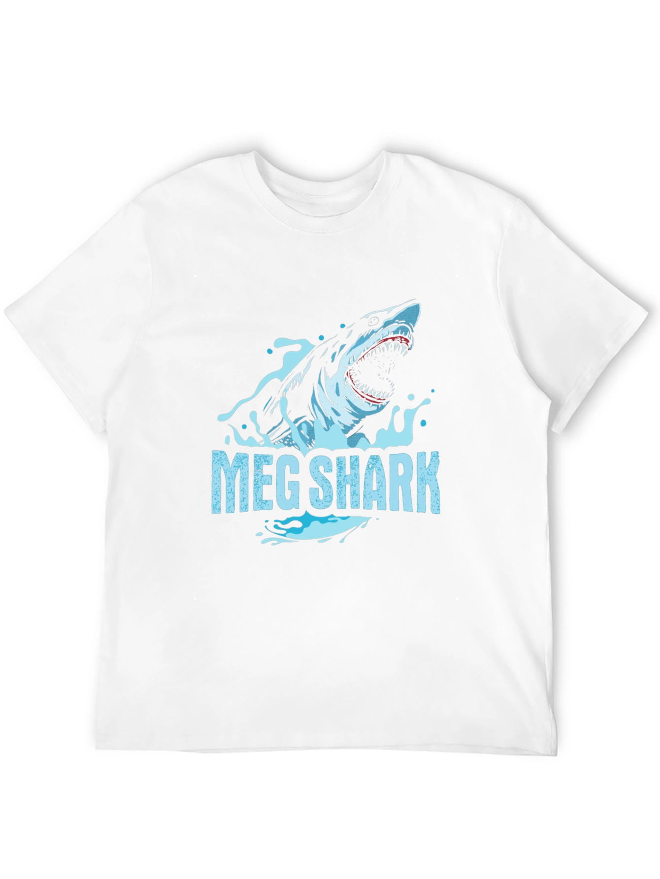Meg Shark Graphic Tee - Black Cotton T-Shirt