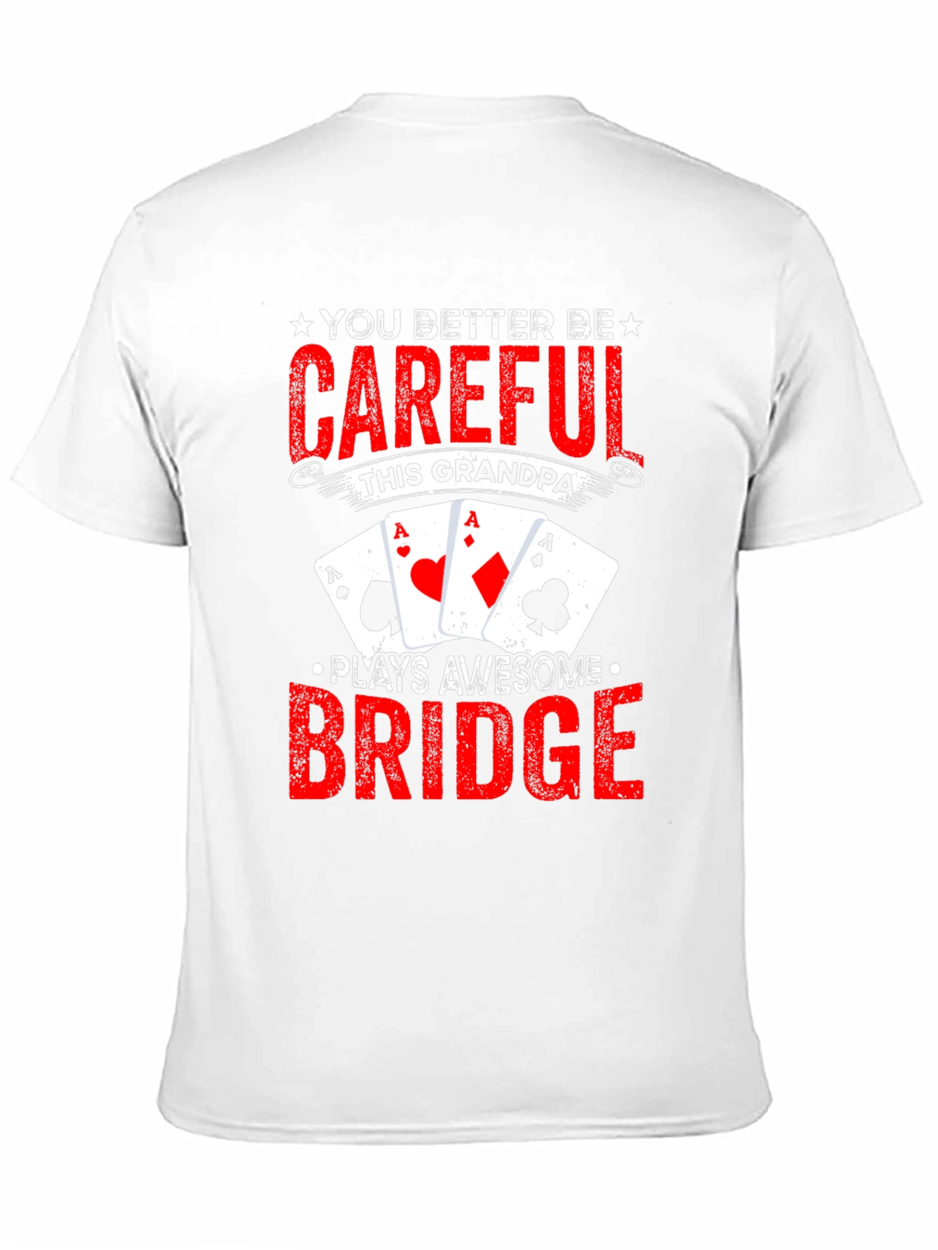 Grandpa Plays Awesome Bridge T-Shirt
