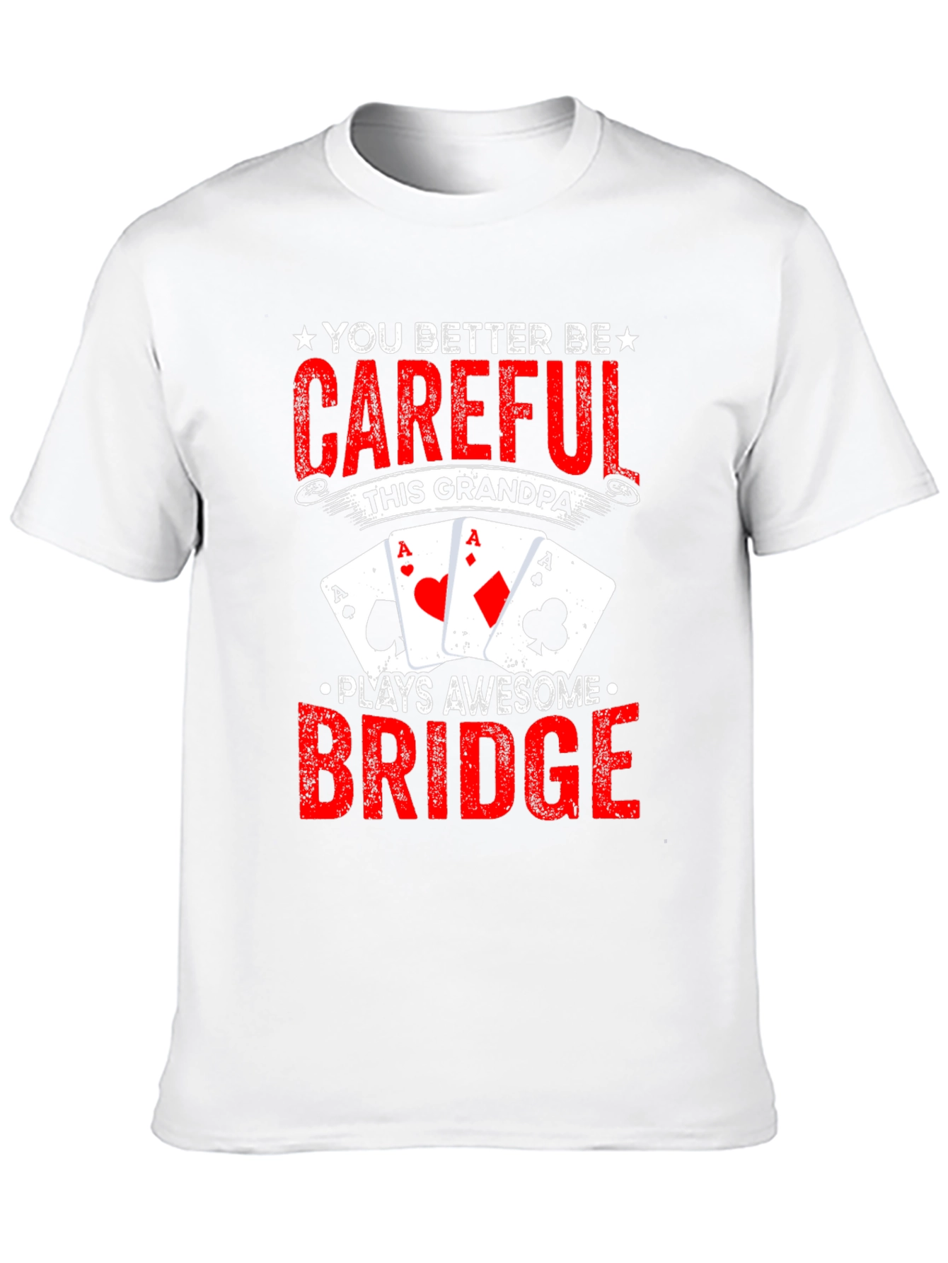 Grandpa Plays Awesome Bridge T-Shirt