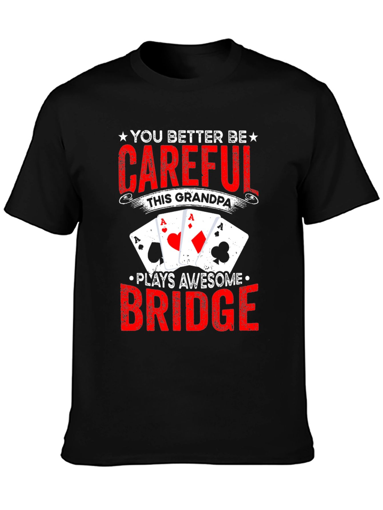 Grandpa Plays Awesome Bridge T-Shirt