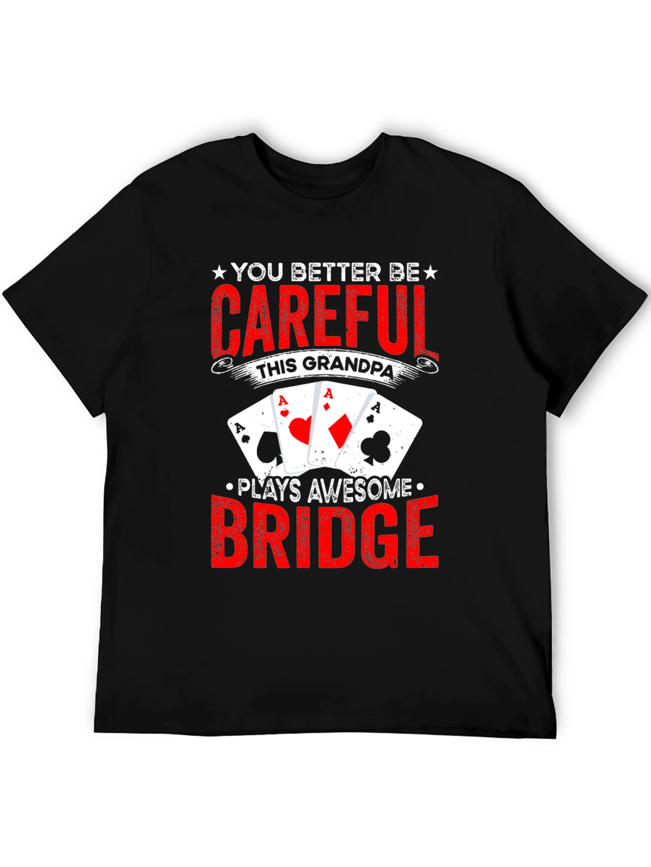 Grandpa Plays Awesome Bridge T-Shirt