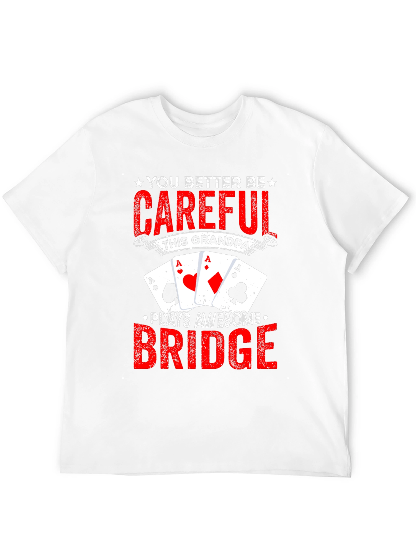 Grandpa Plays Awesome Bridge T-Shirt