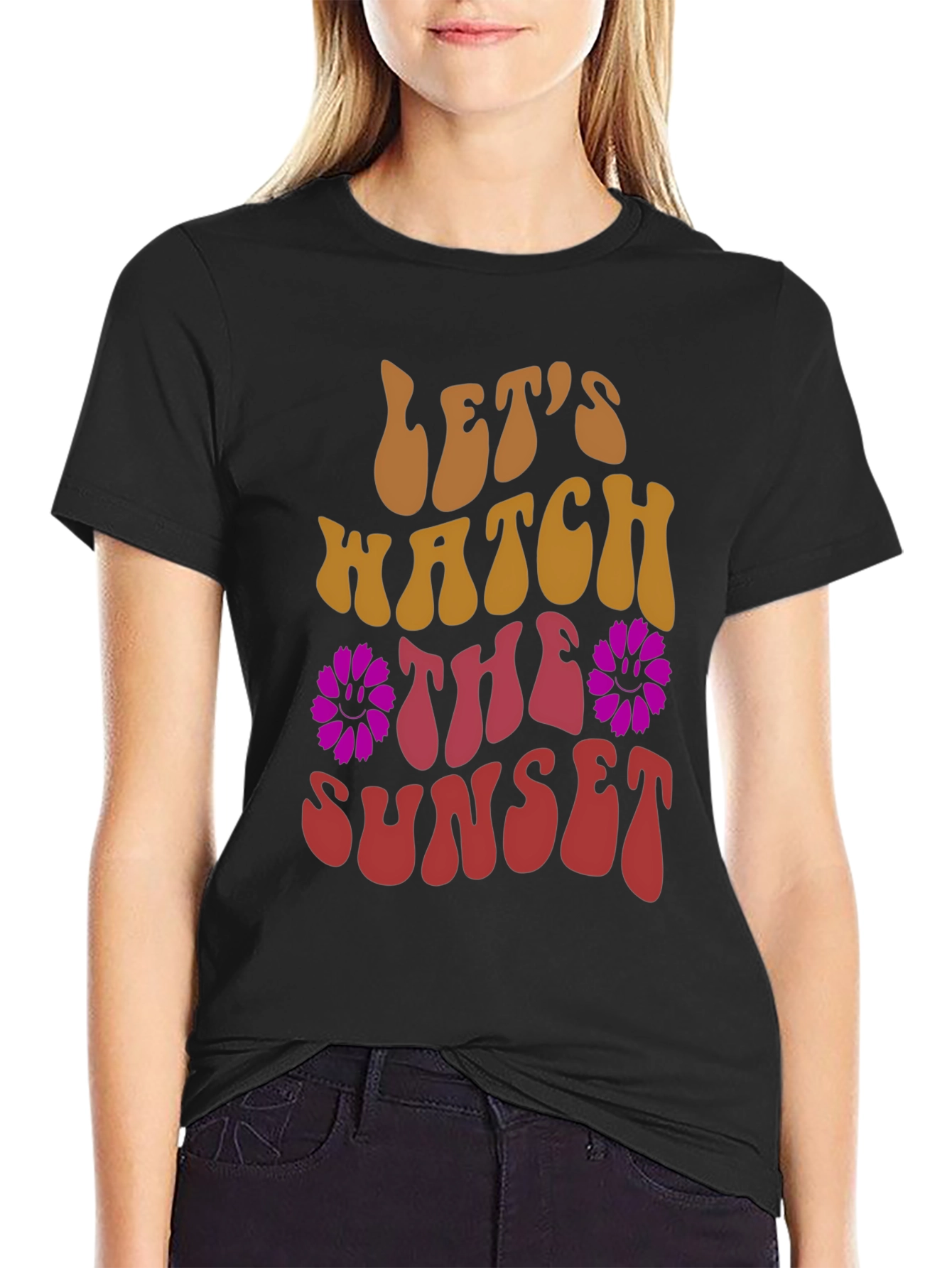 Lets Watch The Sunset Graphic T-Shirt