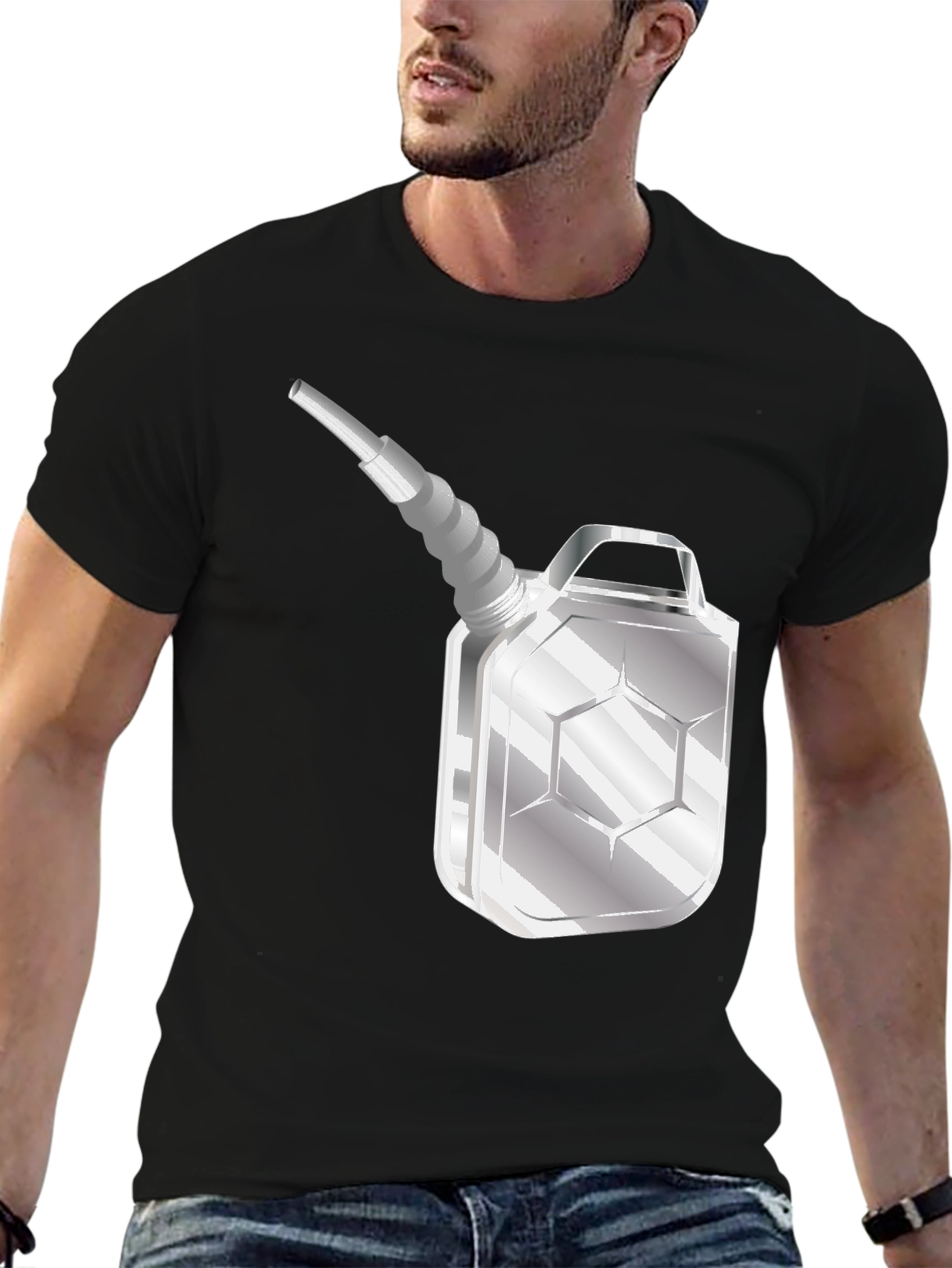 Fuel Can Graphic Tee - Black Casual T-Shirt