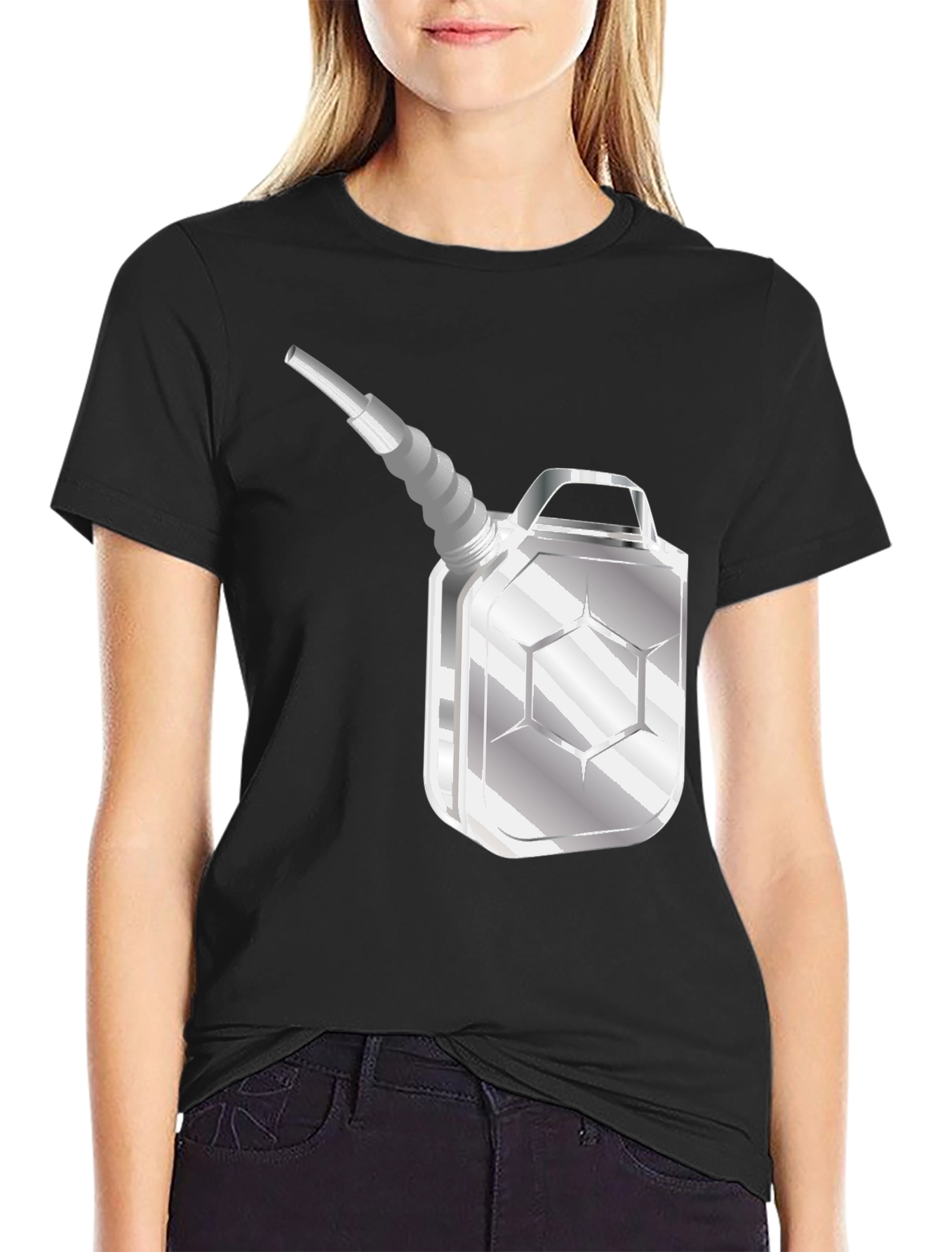 Fuel Can Graphic Tee - Black Casual T-Shirt