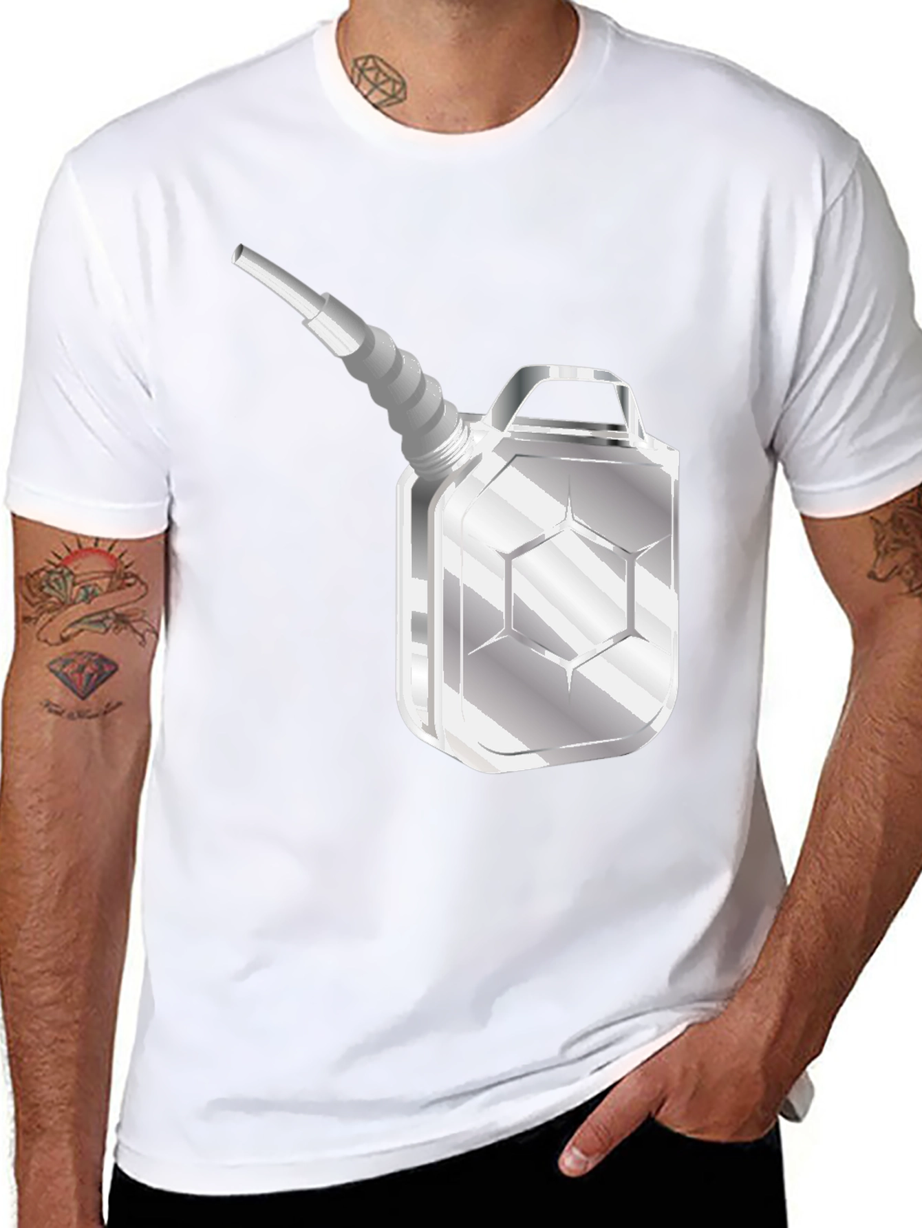 Fuel Can Graphic Tee - Black Casual T-Shirt