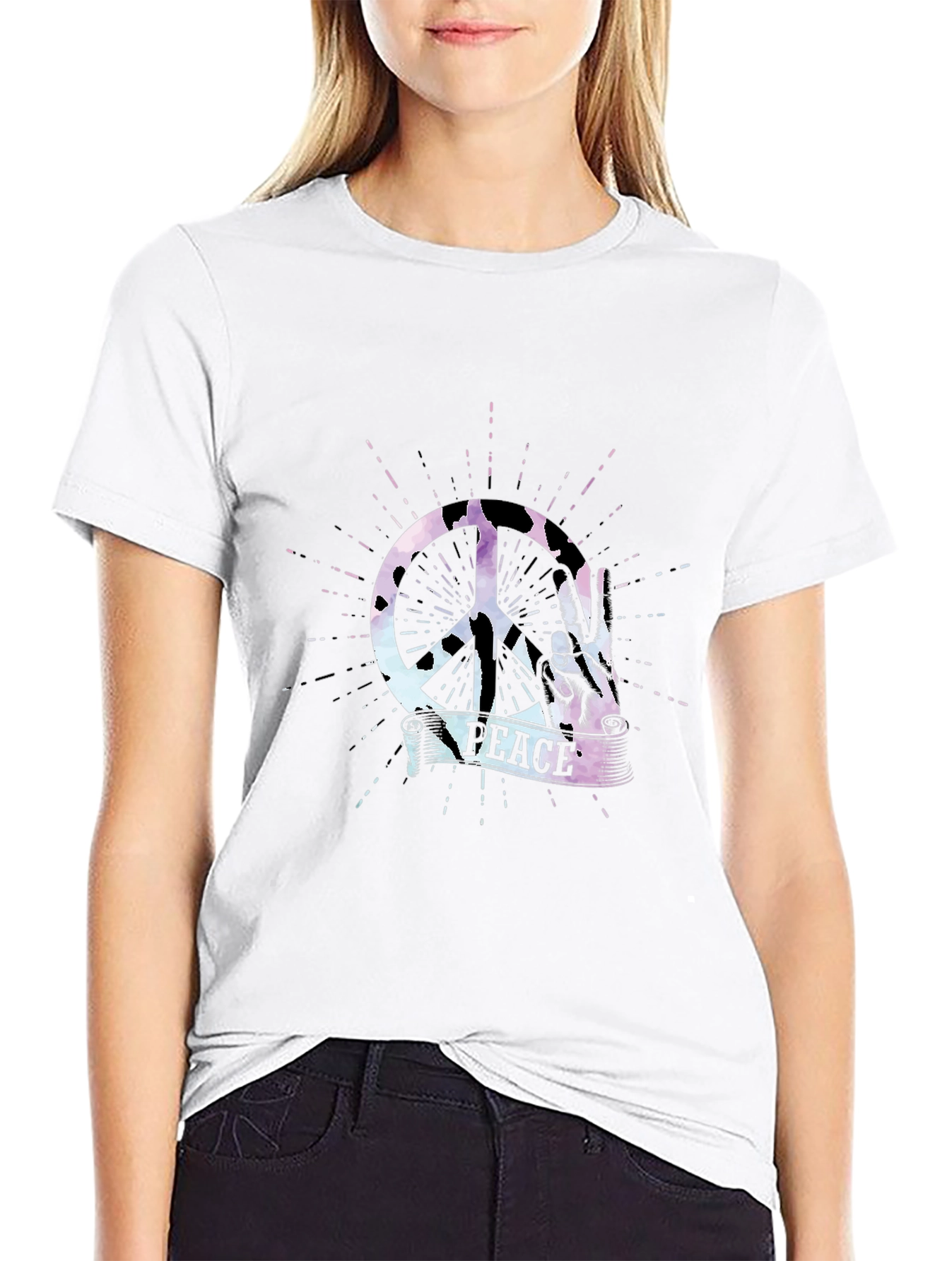 Peace Sign Graphic T-Shirt - Stylish Mens Tee