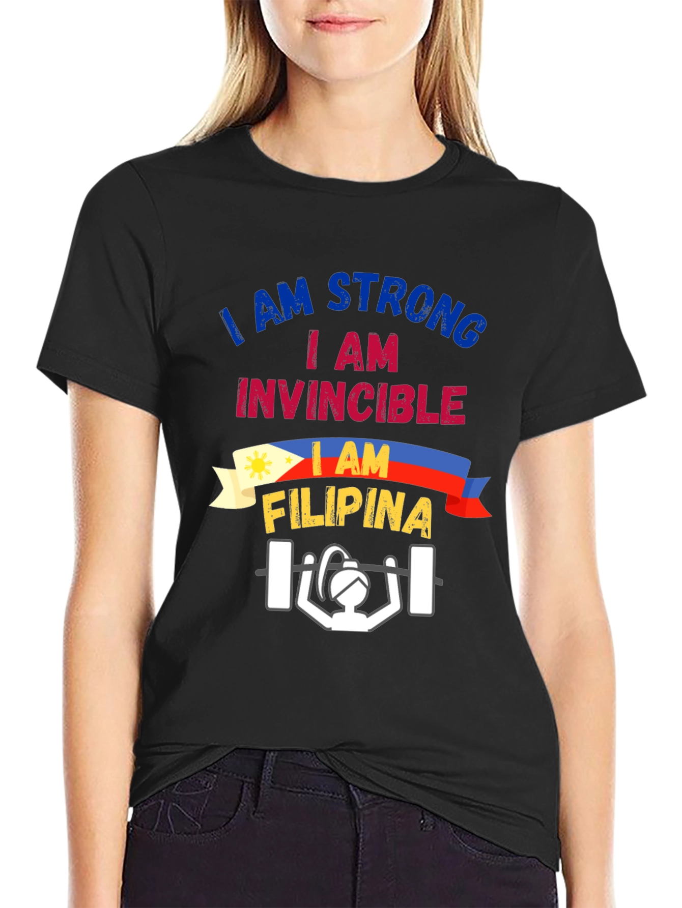 Strong Filipina Weightlifting T-Shirt