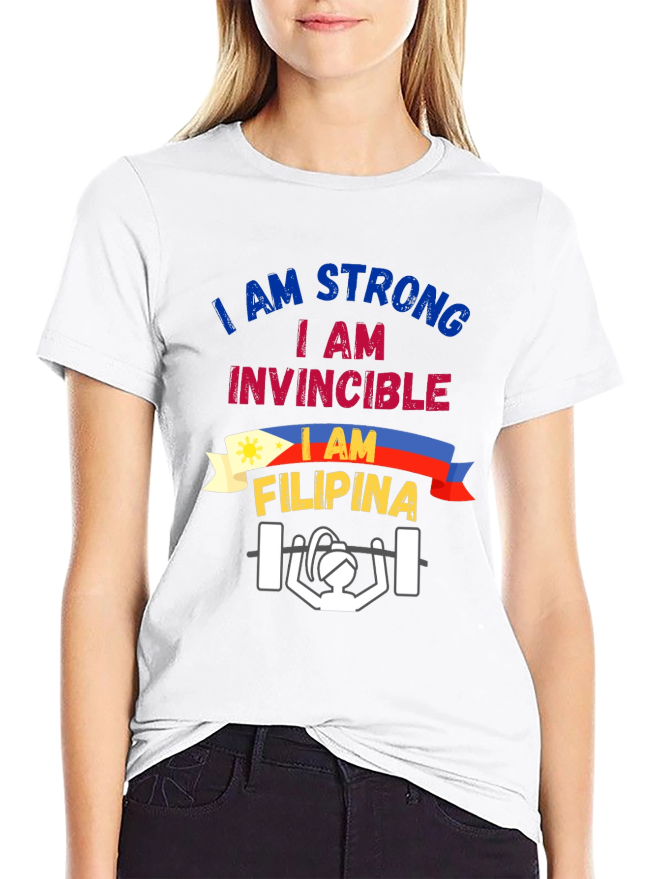 Strong Filipina Weightlifting T-Shirt