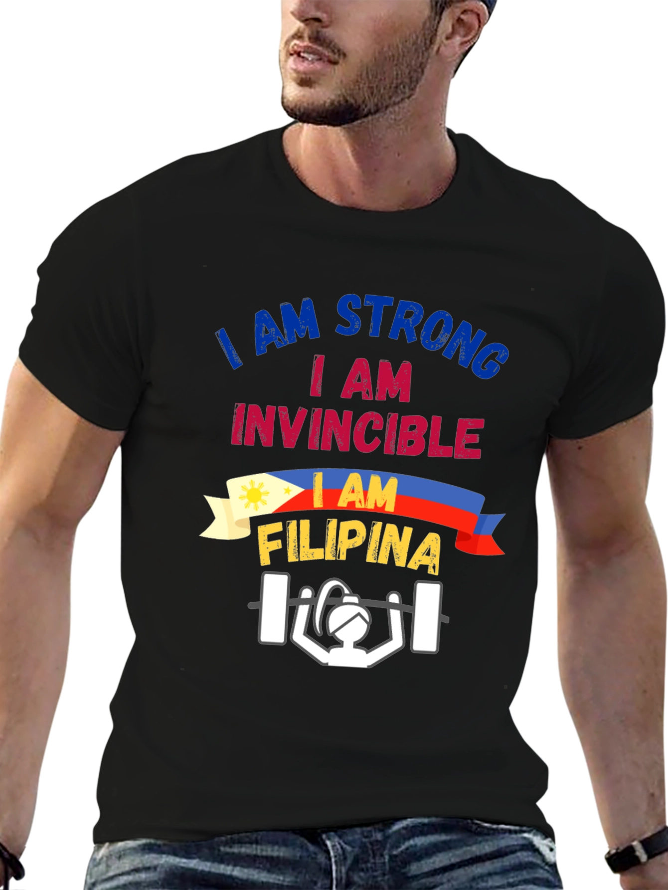 Strong Filipina Weightlifting T-Shirt