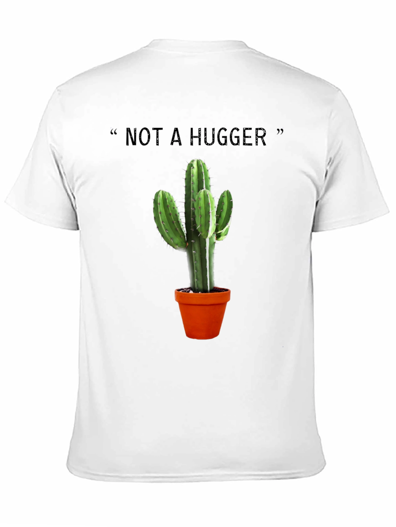 Not a Hugger Cactus Graphic Tee - Black