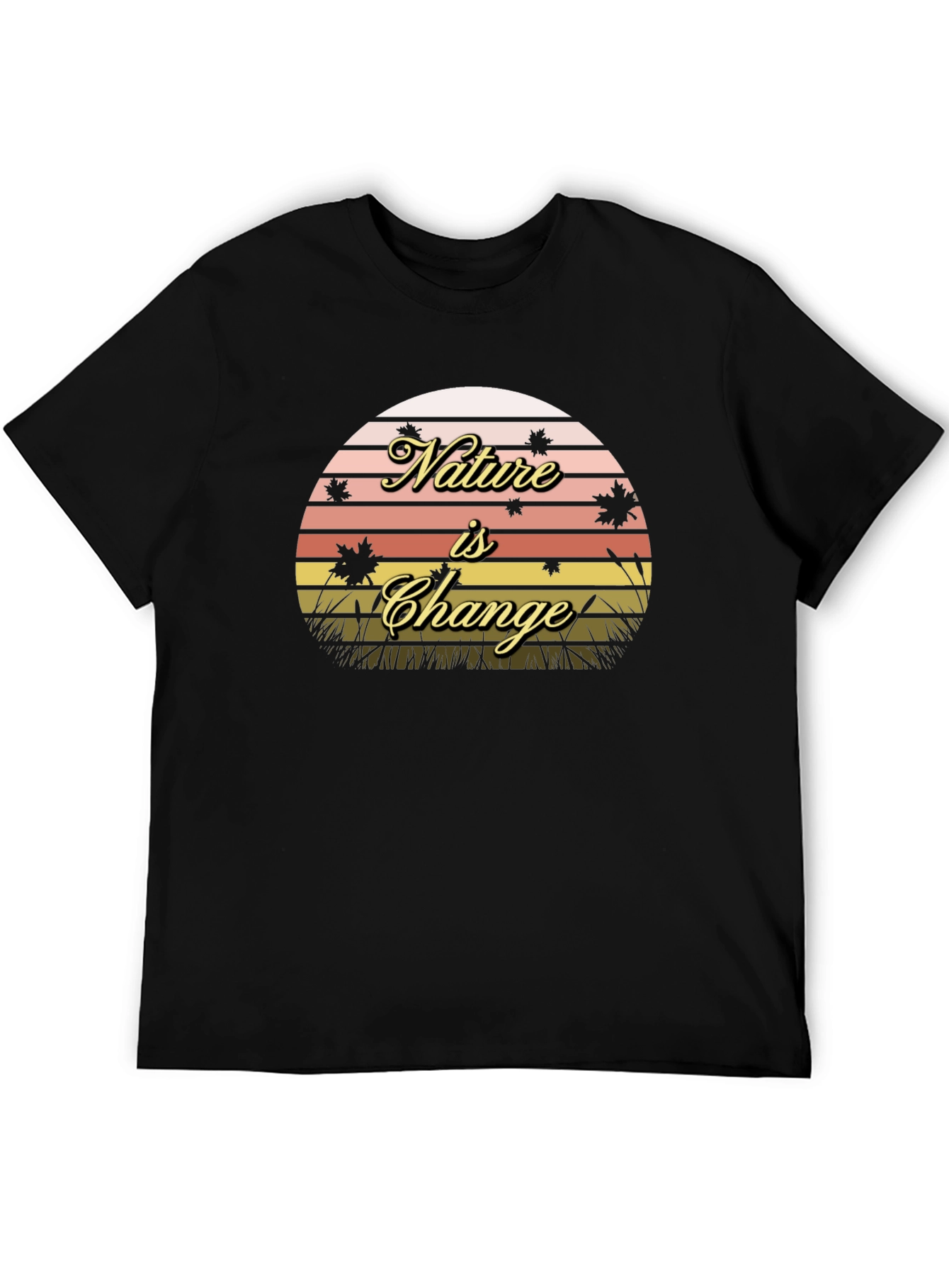 Nature is Change Black T-Shirt
