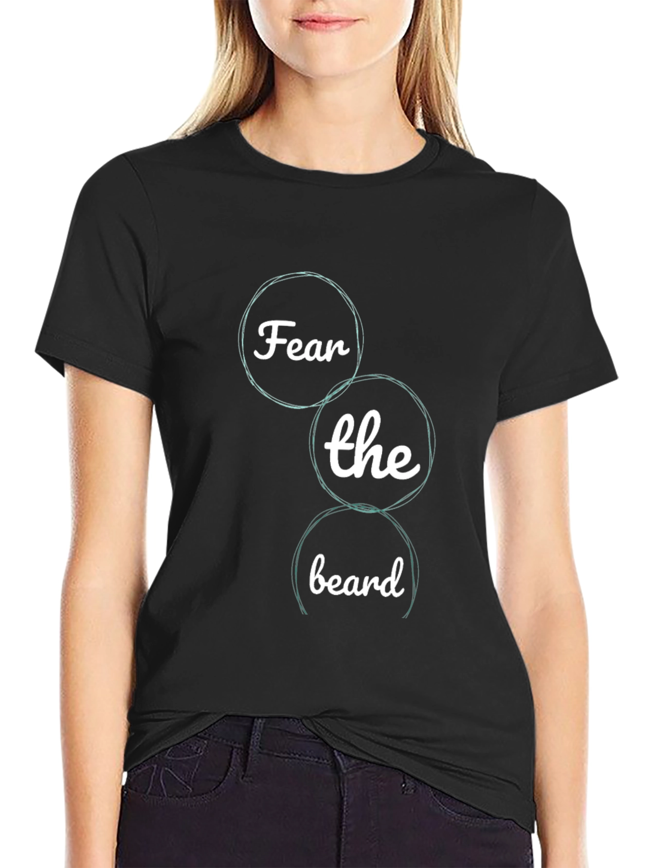 Fear the Beard Graphic Tee - Black Cotton T-Shirt