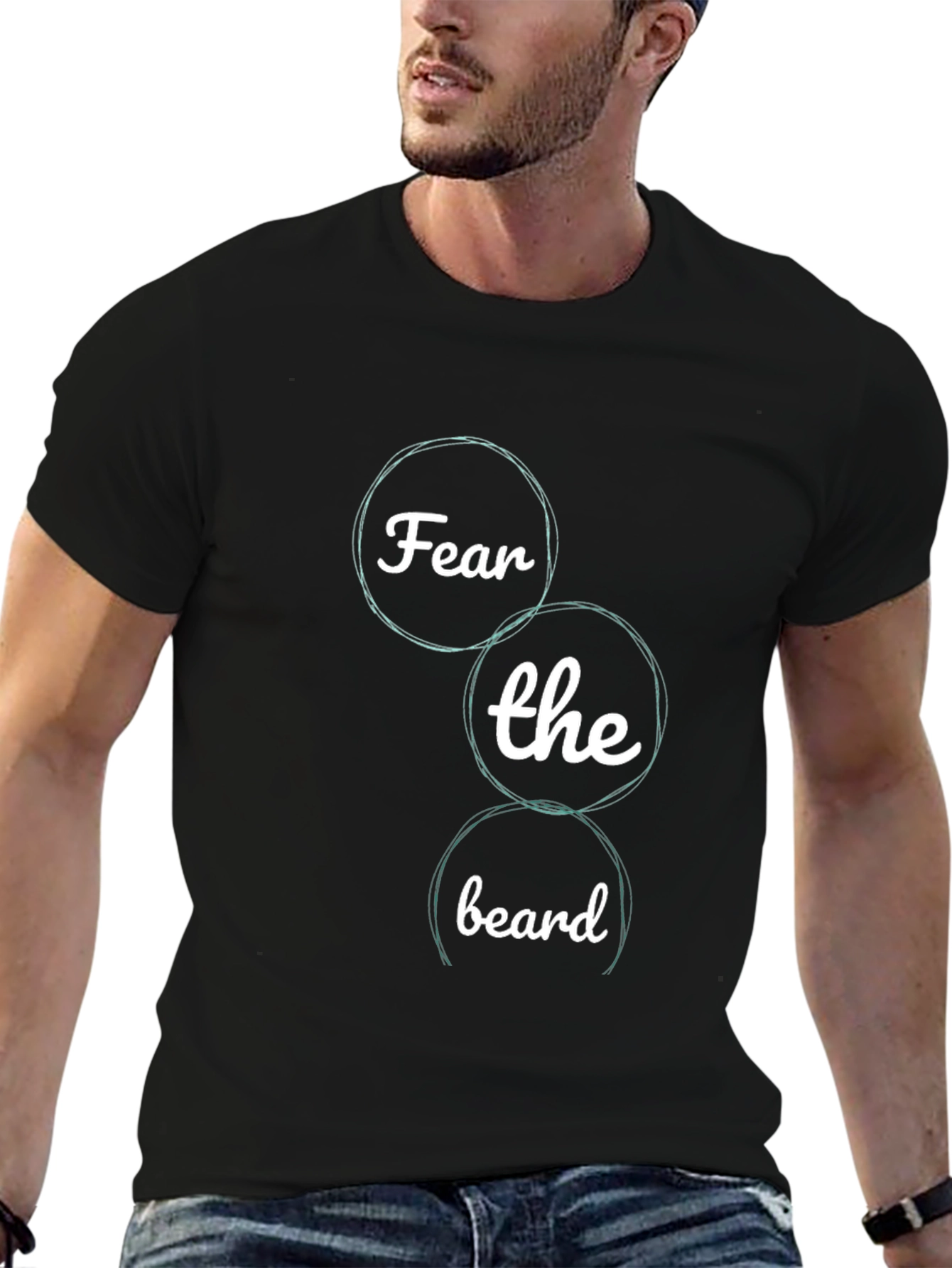 Fear the Beard Graphic Tee - Black Cotton T-Shirt