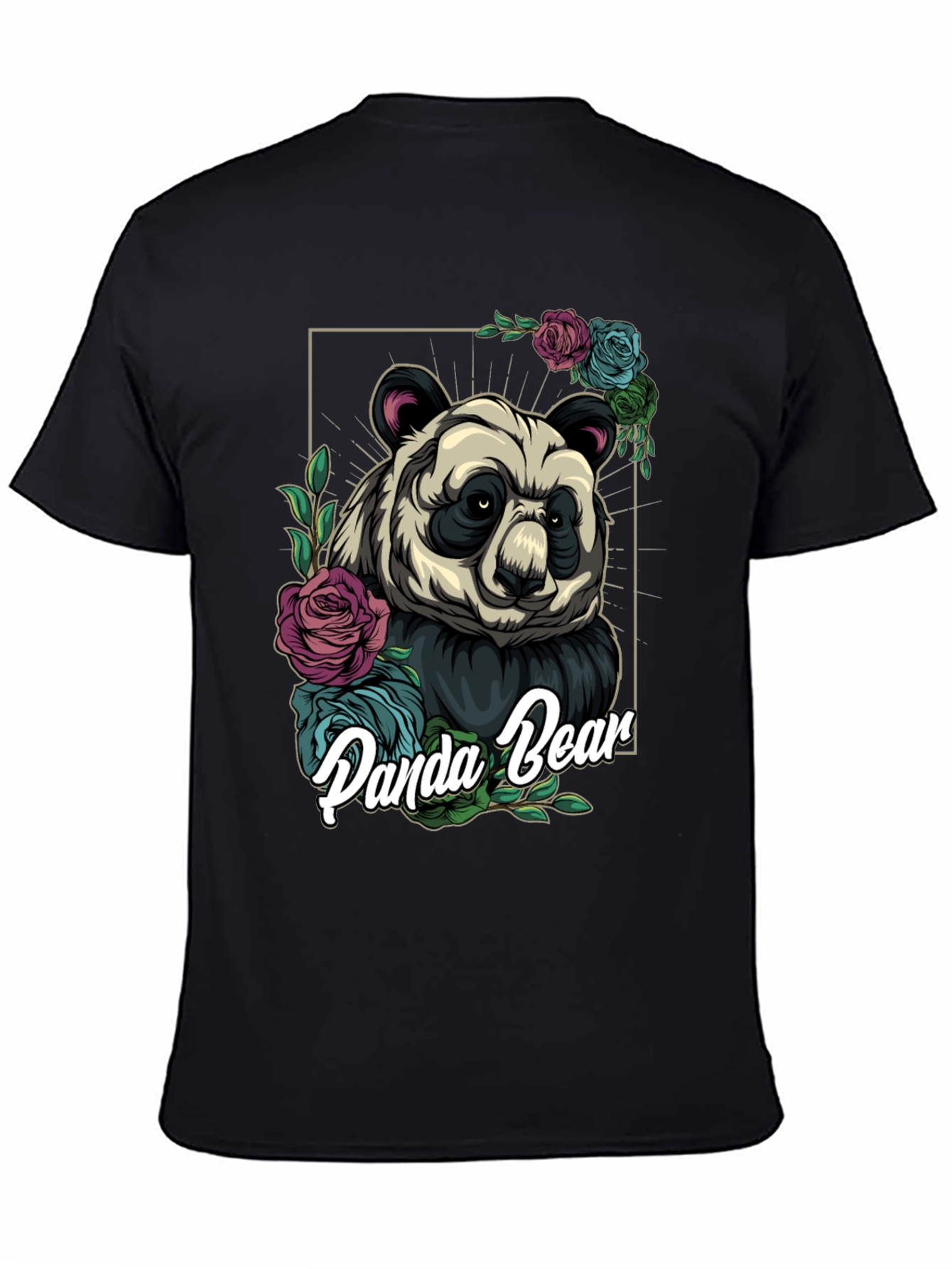 Panda Bear Floral T-Shirt - Unique Graphic Tee