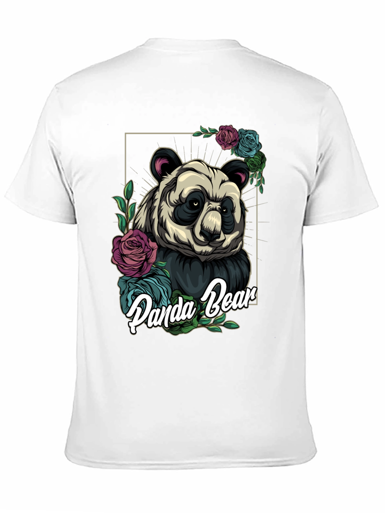 Panda Bear Floral T-Shirt - Unique Graphic Tee