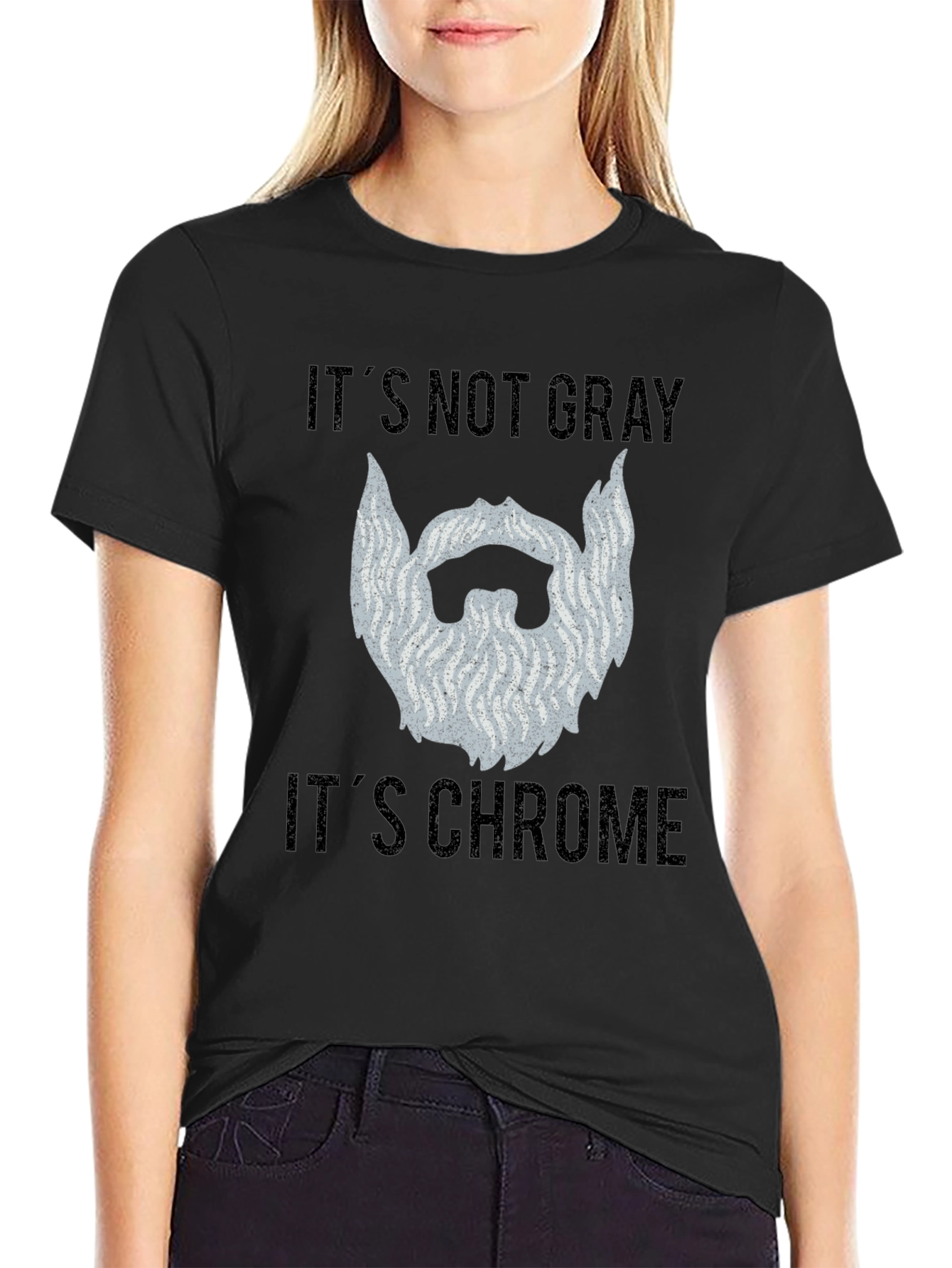Chrome Beard Graphic Tee - Its Not Gray!