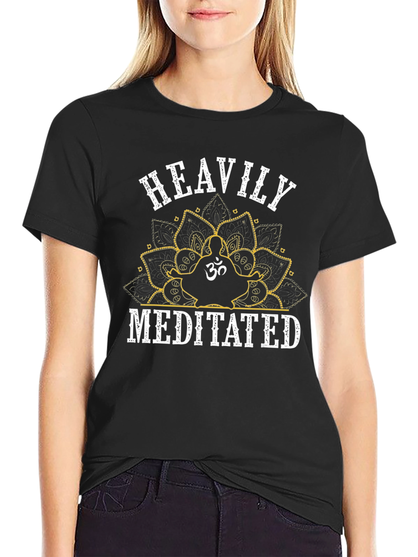 Heavily Meditated Black Graphic Tee