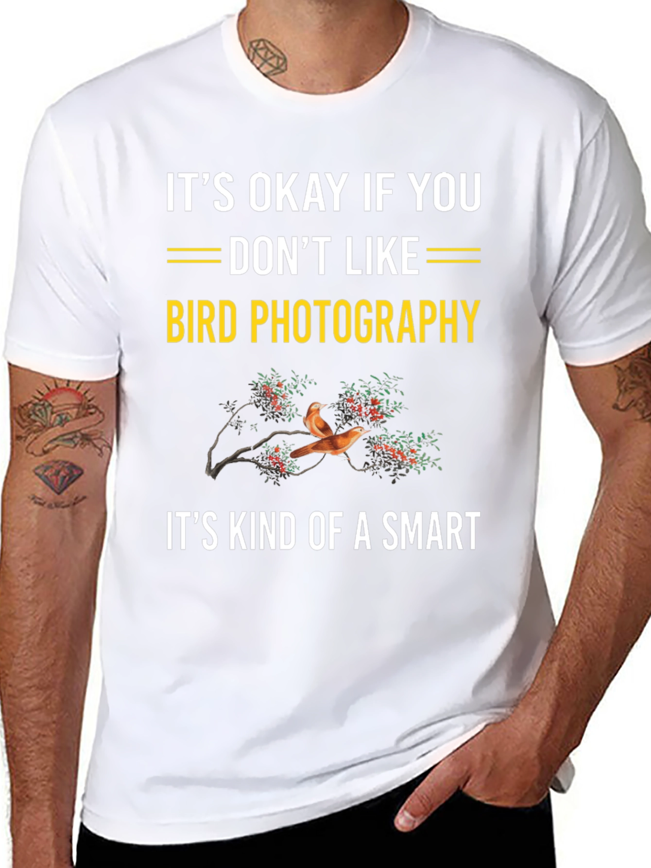 Funny Bird Photography T-Shirt: Smart Humor Tee