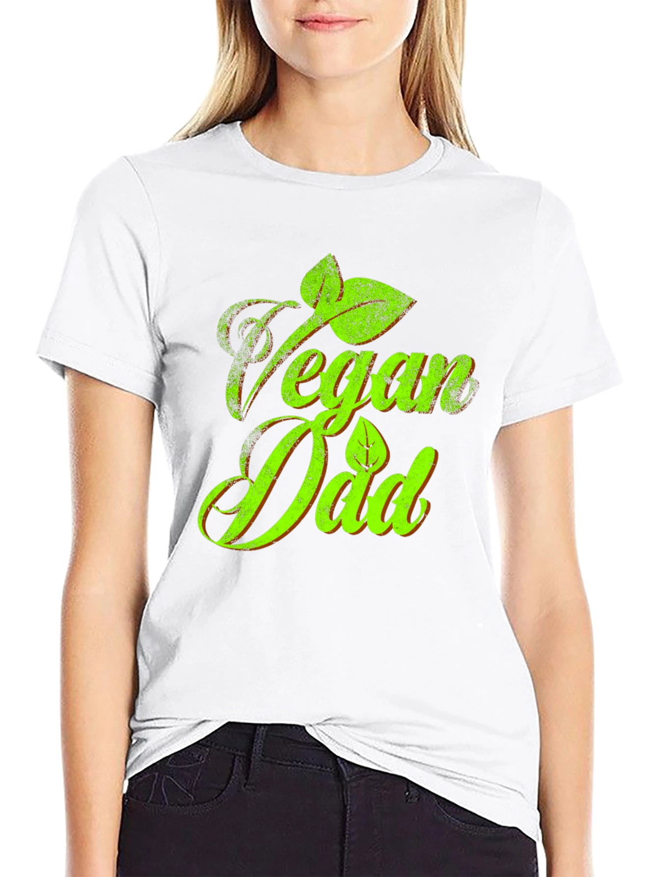 Vegan Dad T-Shirt - Green Graphic Tee