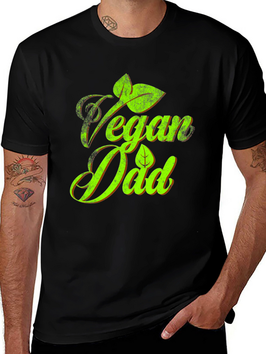 Vegan Dad T-Shirt - Green Graphic Tee
