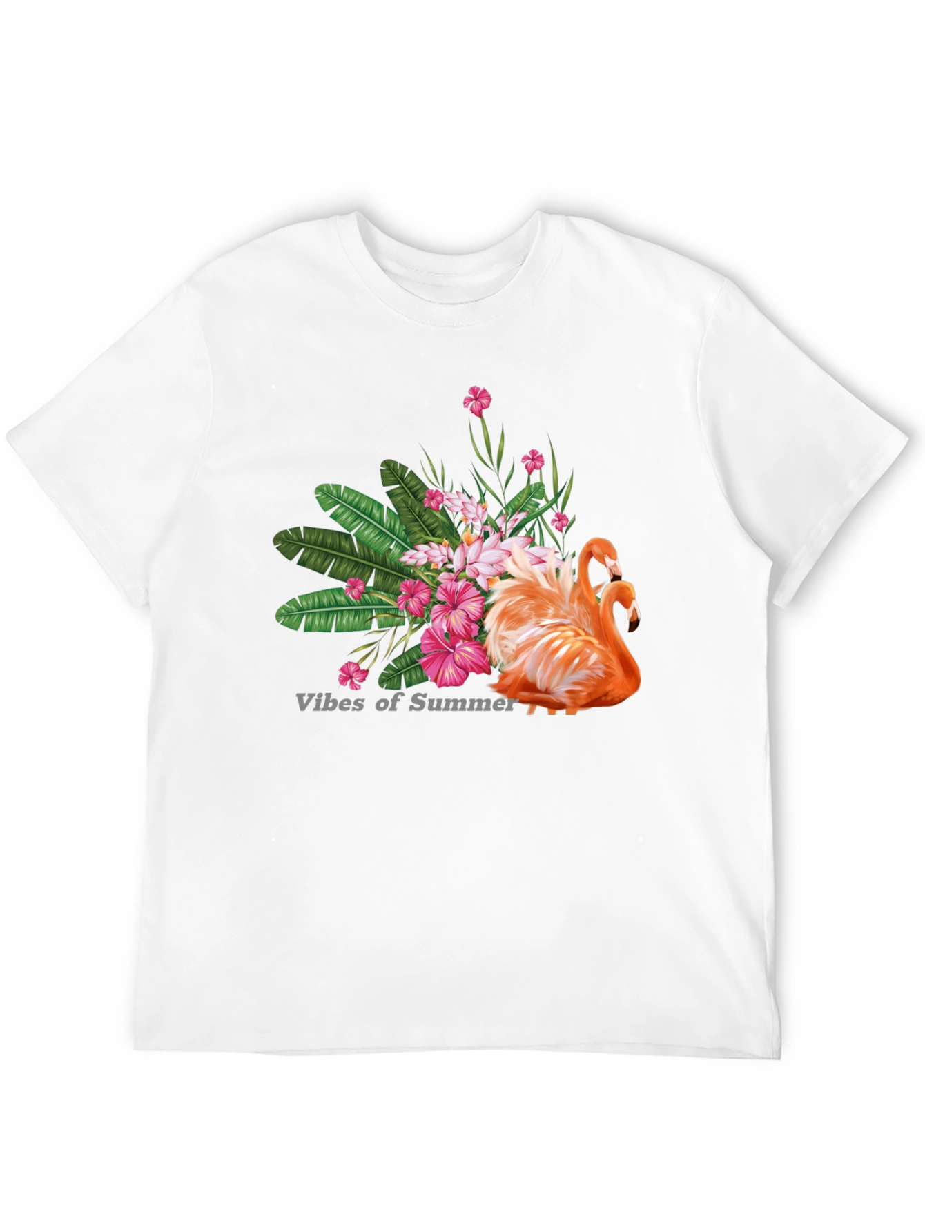 Tropical Flamingo Graphic T-Shirt - Summer Vibes