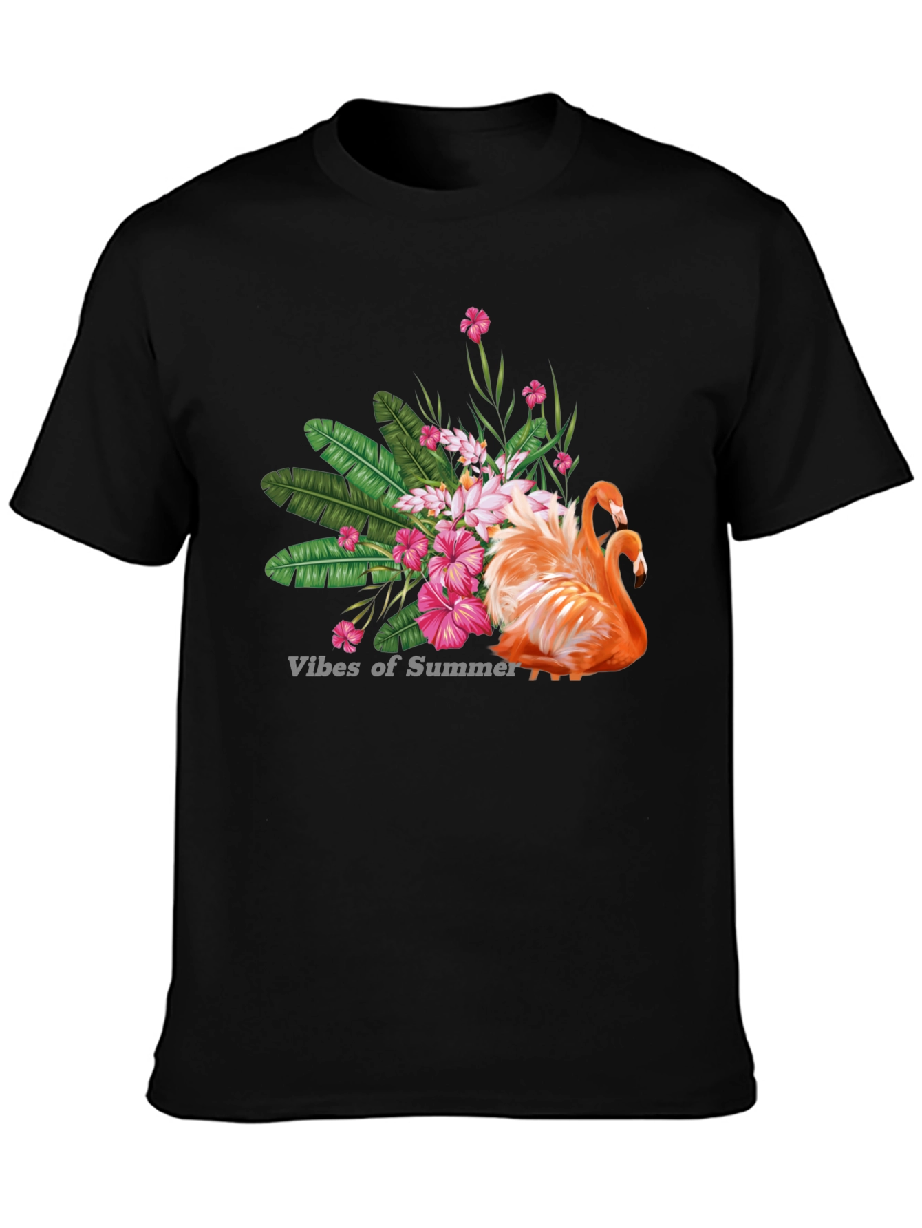 Tropical Flamingo Graphic T-Shirt - Summer Vibes