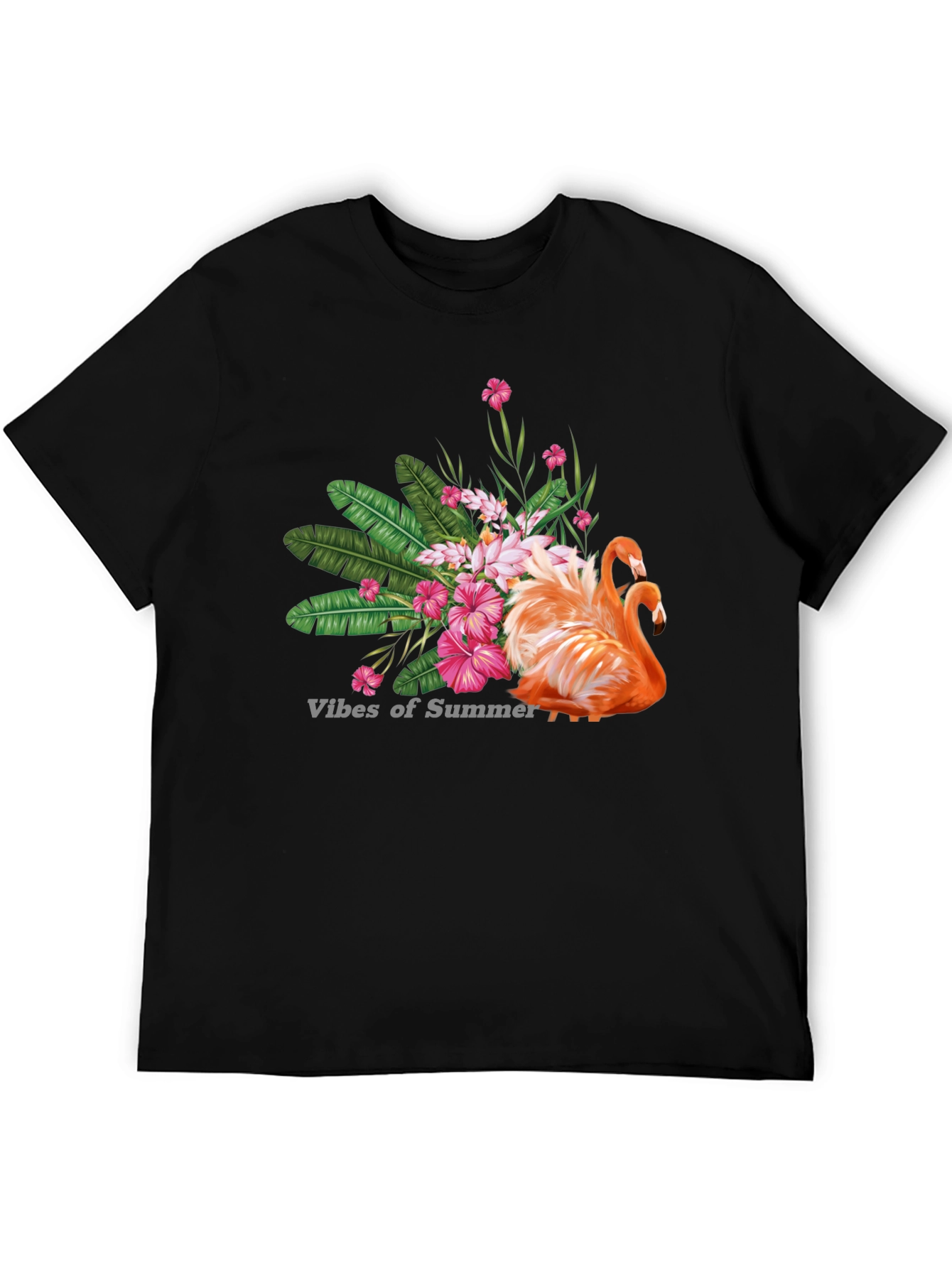 Tropical Flamingo Graphic T-Shirt - Summer Vibes