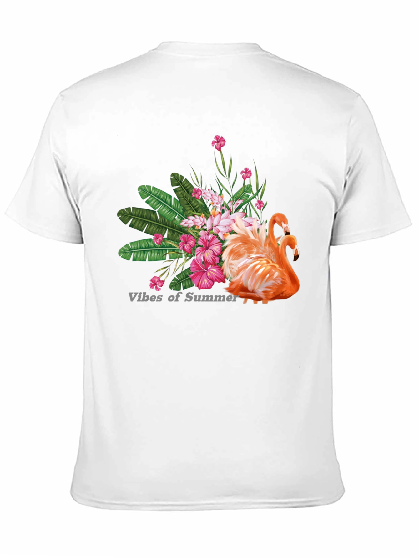 Tropical Flamingo Graphic T-Shirt - Summer Vibes