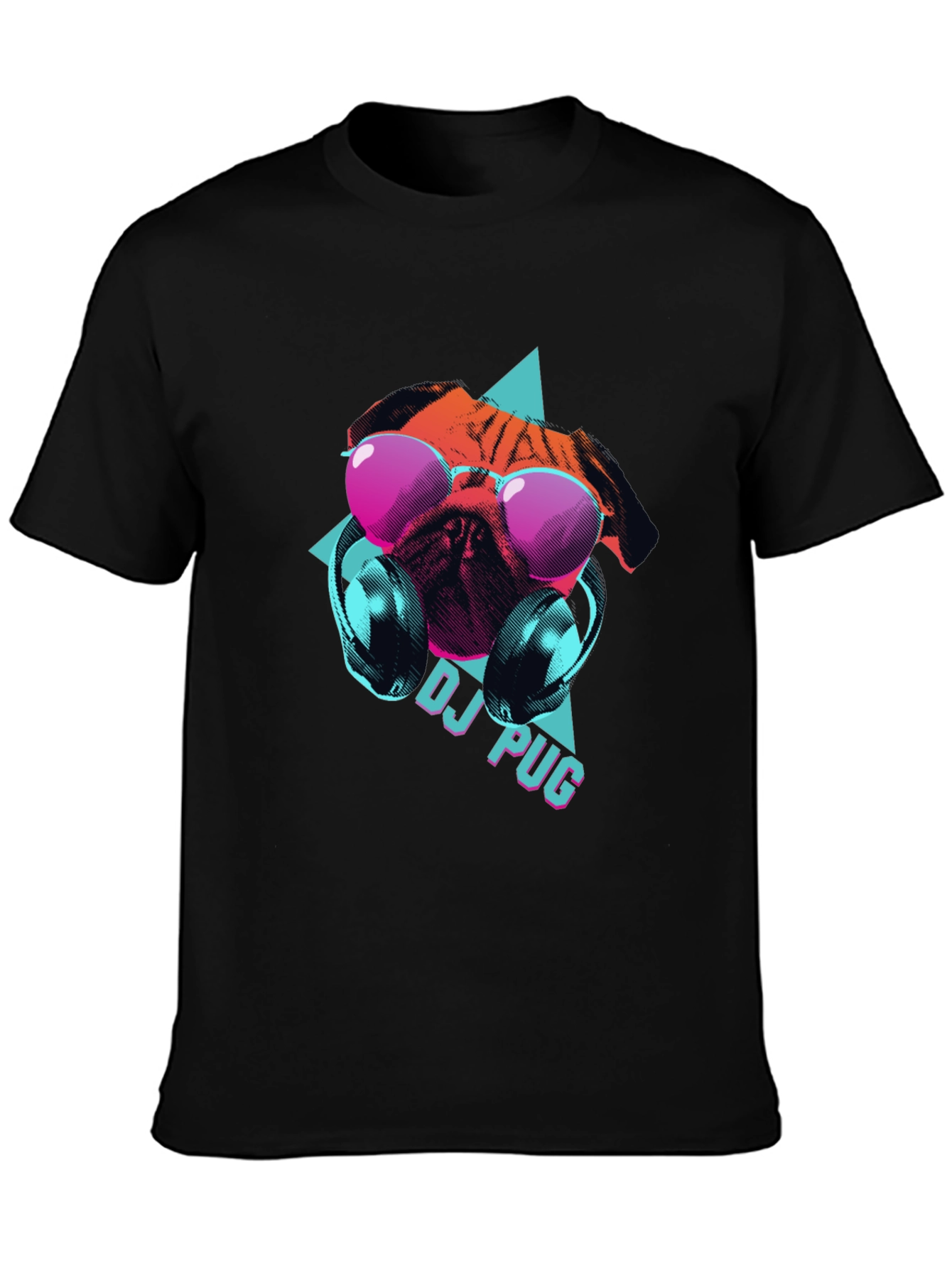 DJ Pug Graphic Tee - Cool Canine Style