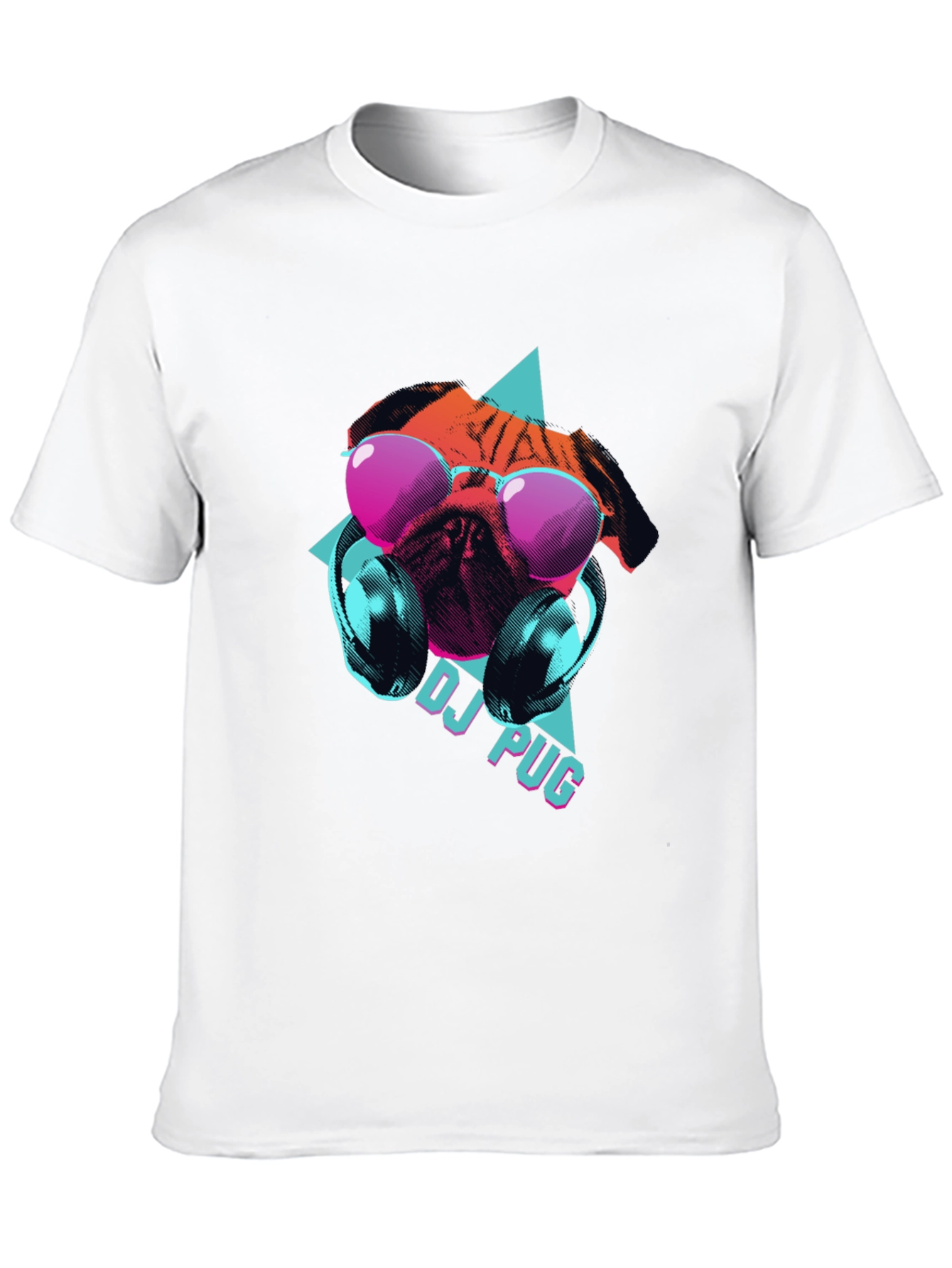 DJ Pug Graphic Tee - Cool Canine Style