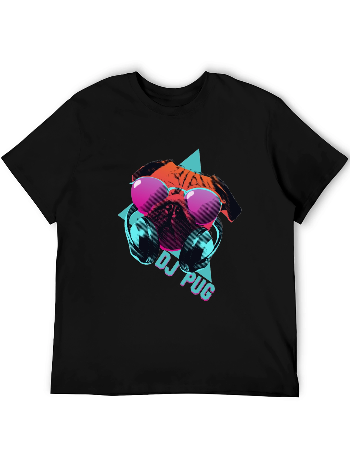 DJ Pug Graphic Tee - Cool Canine Style
