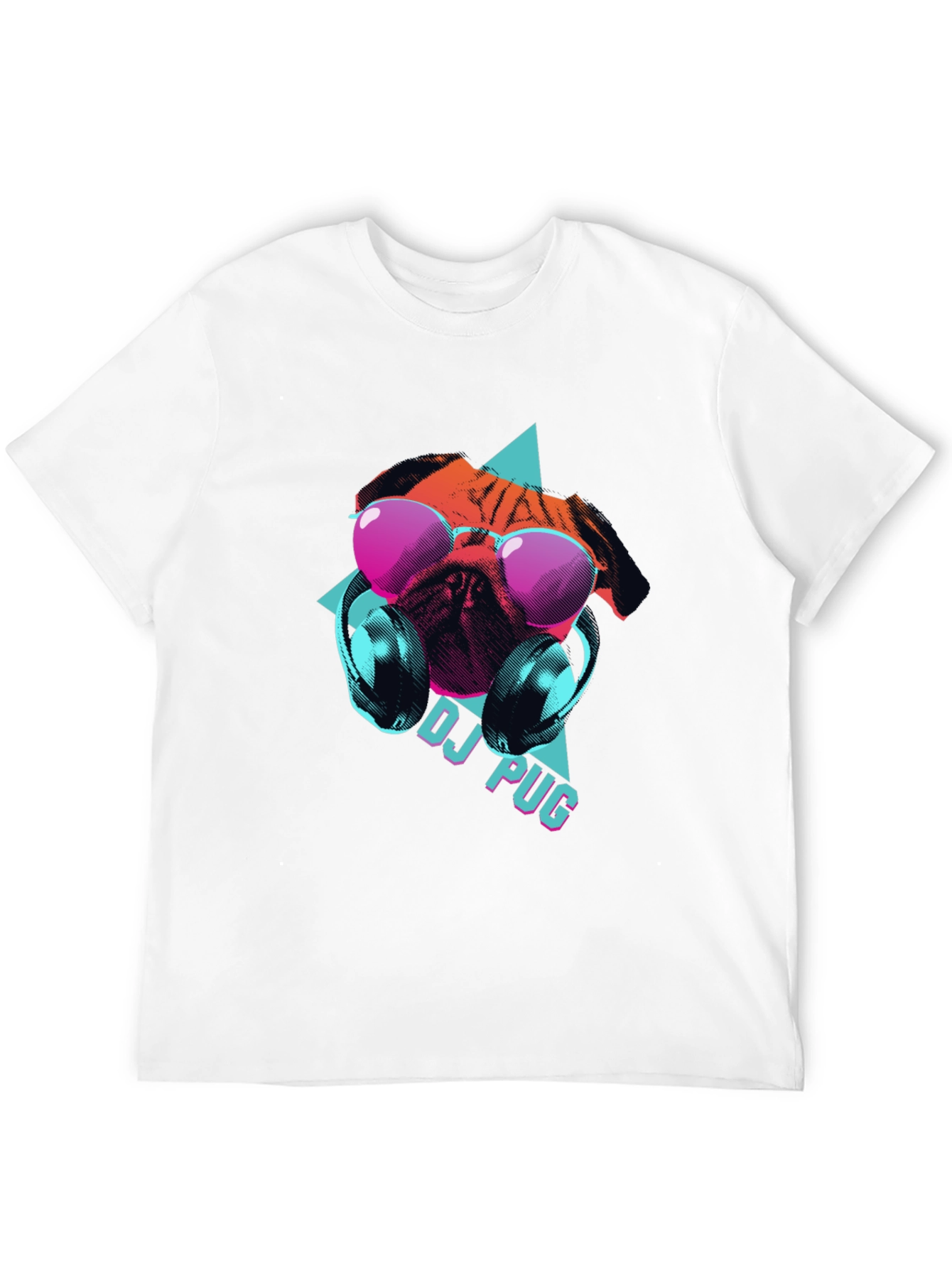 DJ Pug Graphic Tee - Cool Canine Style