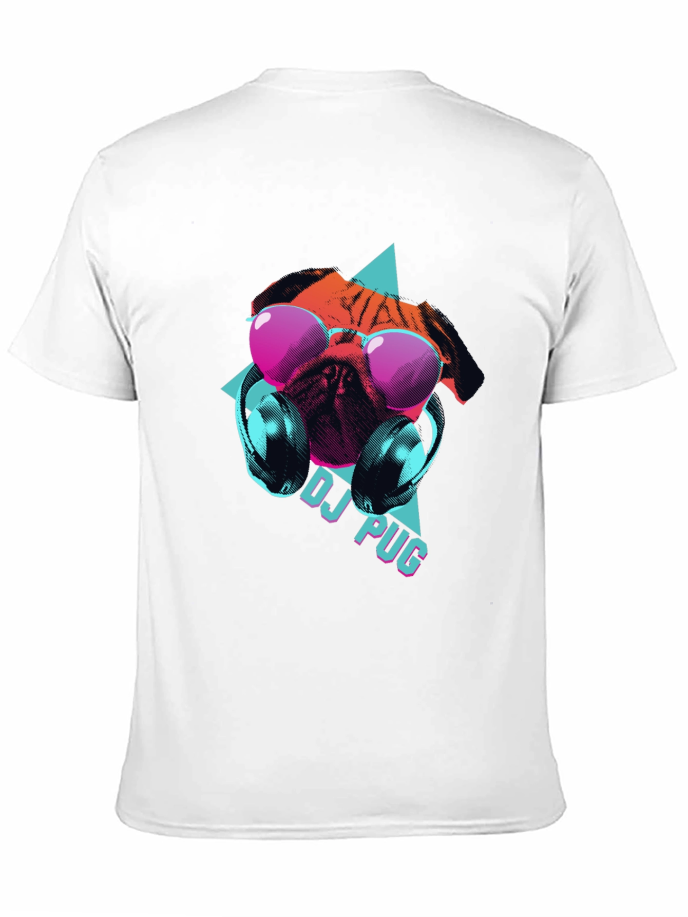 DJ Pug Graphic Tee - Cool Canine Style